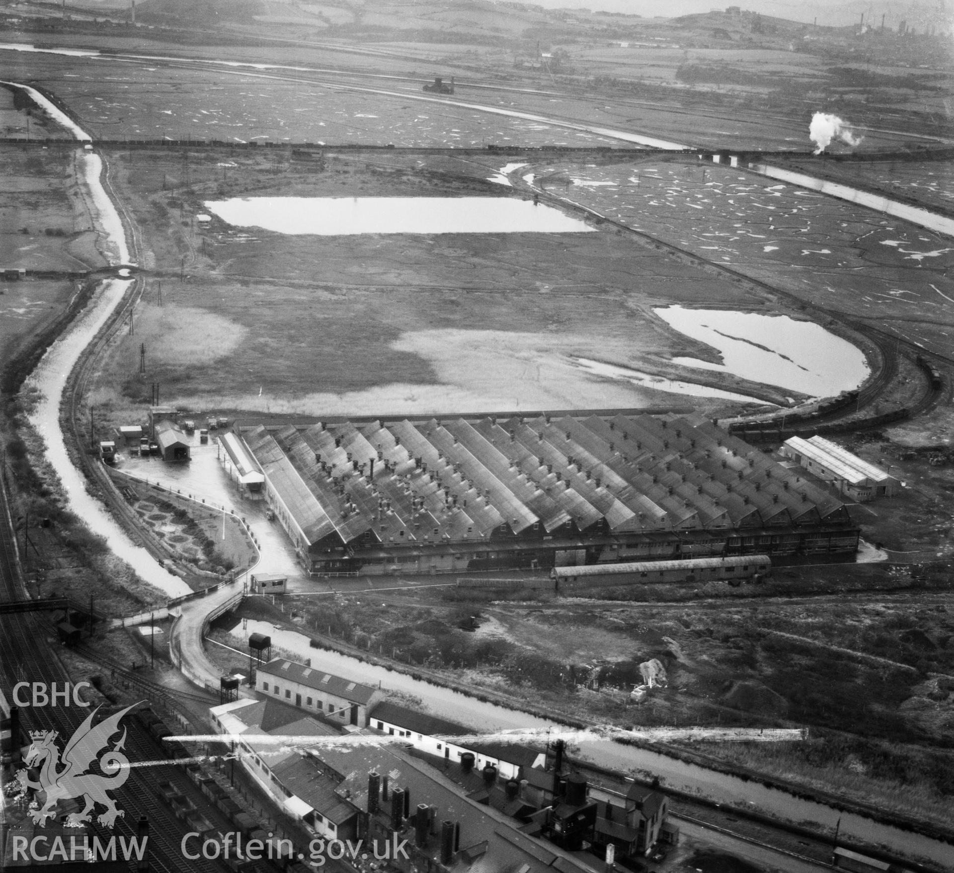View of the Metal Box tinplate works, Neath
