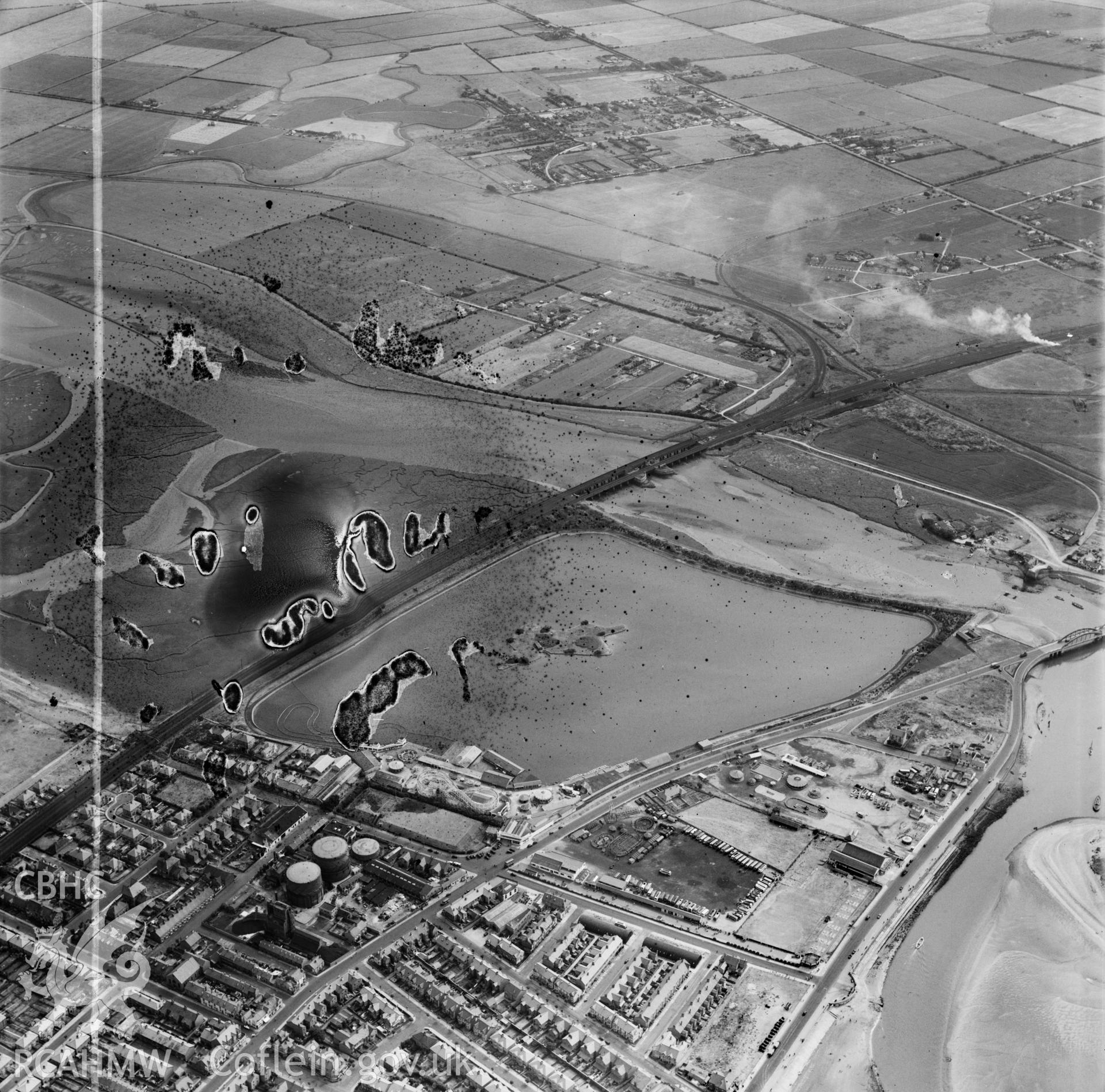 View of amusement park at Marine Lake, Rhyl (commissioned by Rhyl Amusements Ltd.)