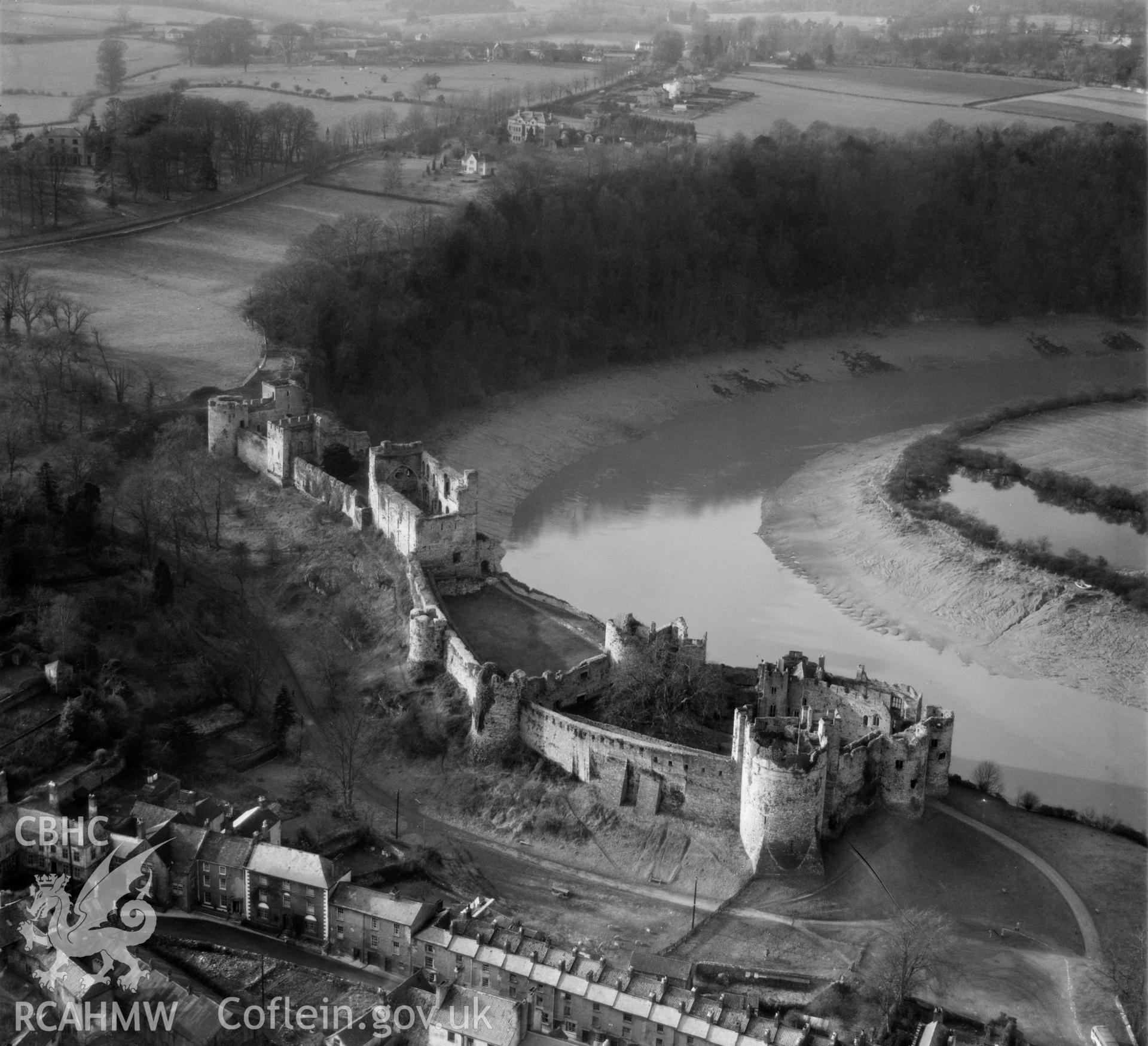View of Chepstow showing castle