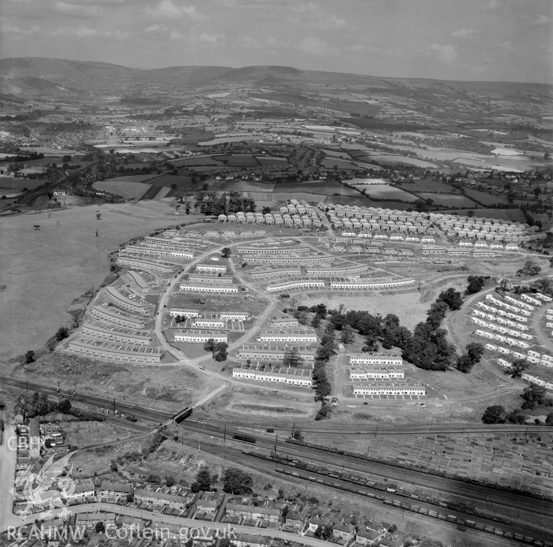 View of Gaer housing estate showing newly built houses in 1950