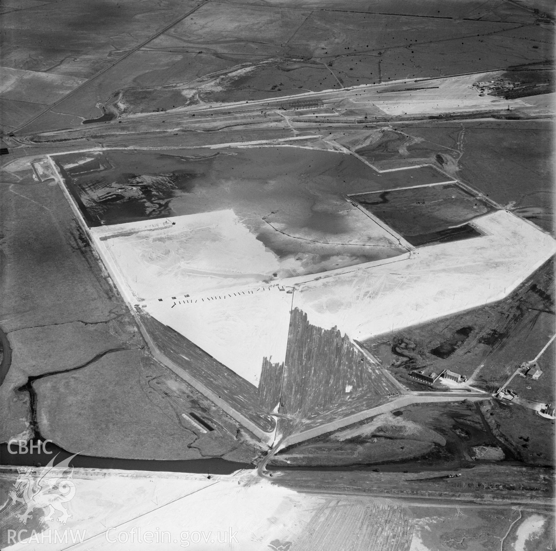 View of the dredging of the Shotton steelworks site (commissioned by Westminster Dredging Co.)