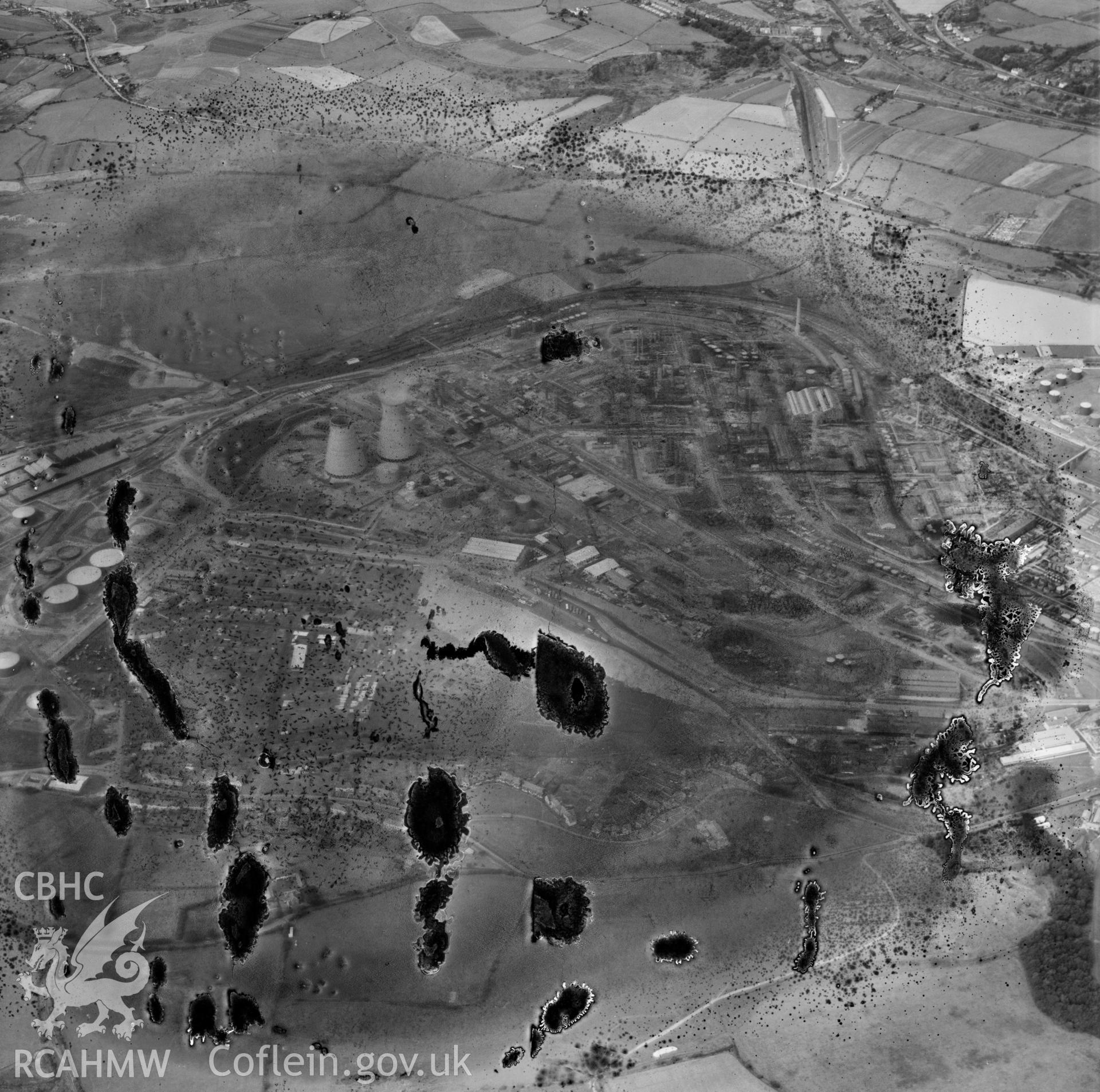 View of Llandarcy Oil Refinery, commissioned by National Oil Refineries Ltd.