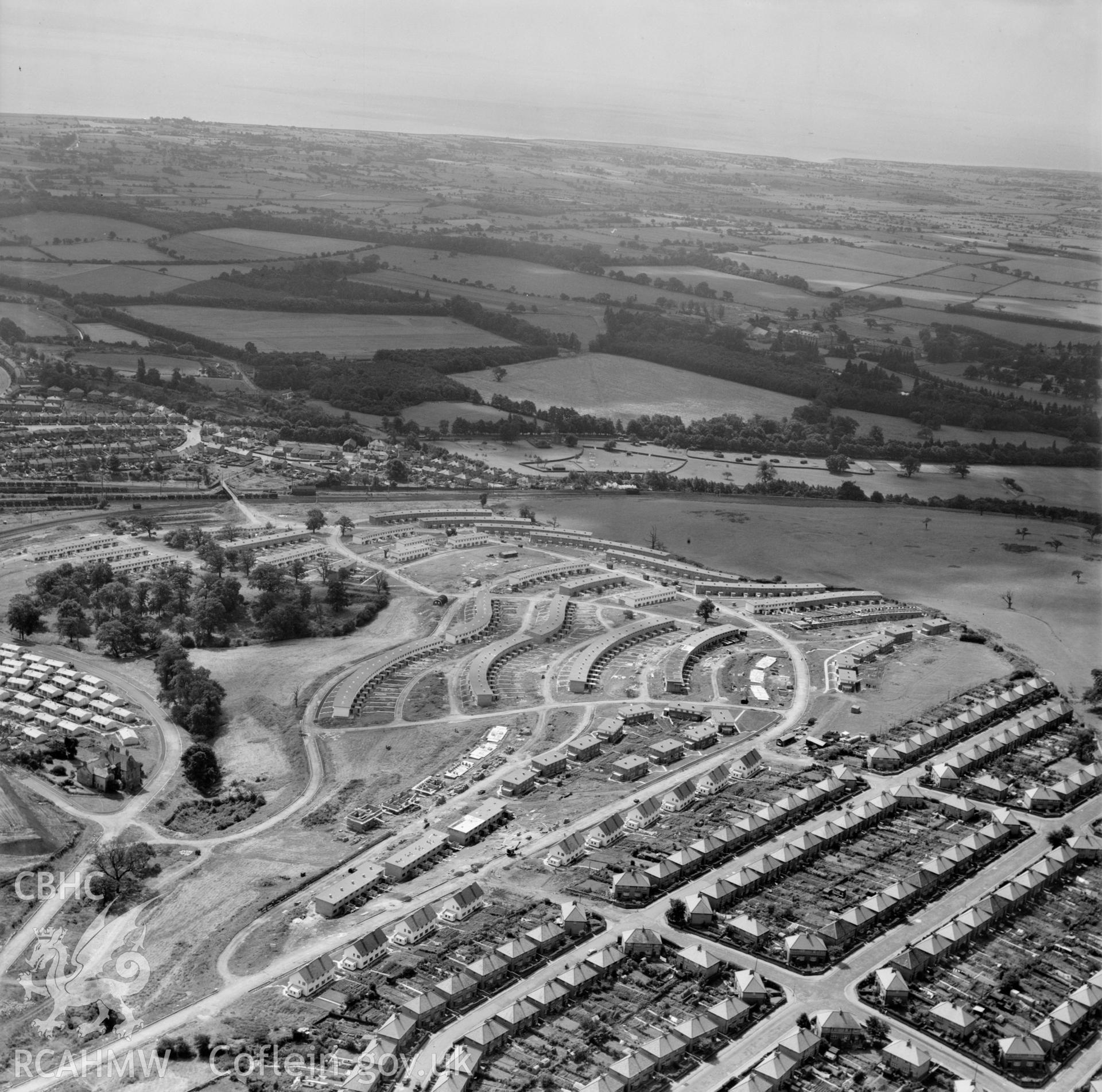 View of Gaer housing estate showing newly built houses in 1950