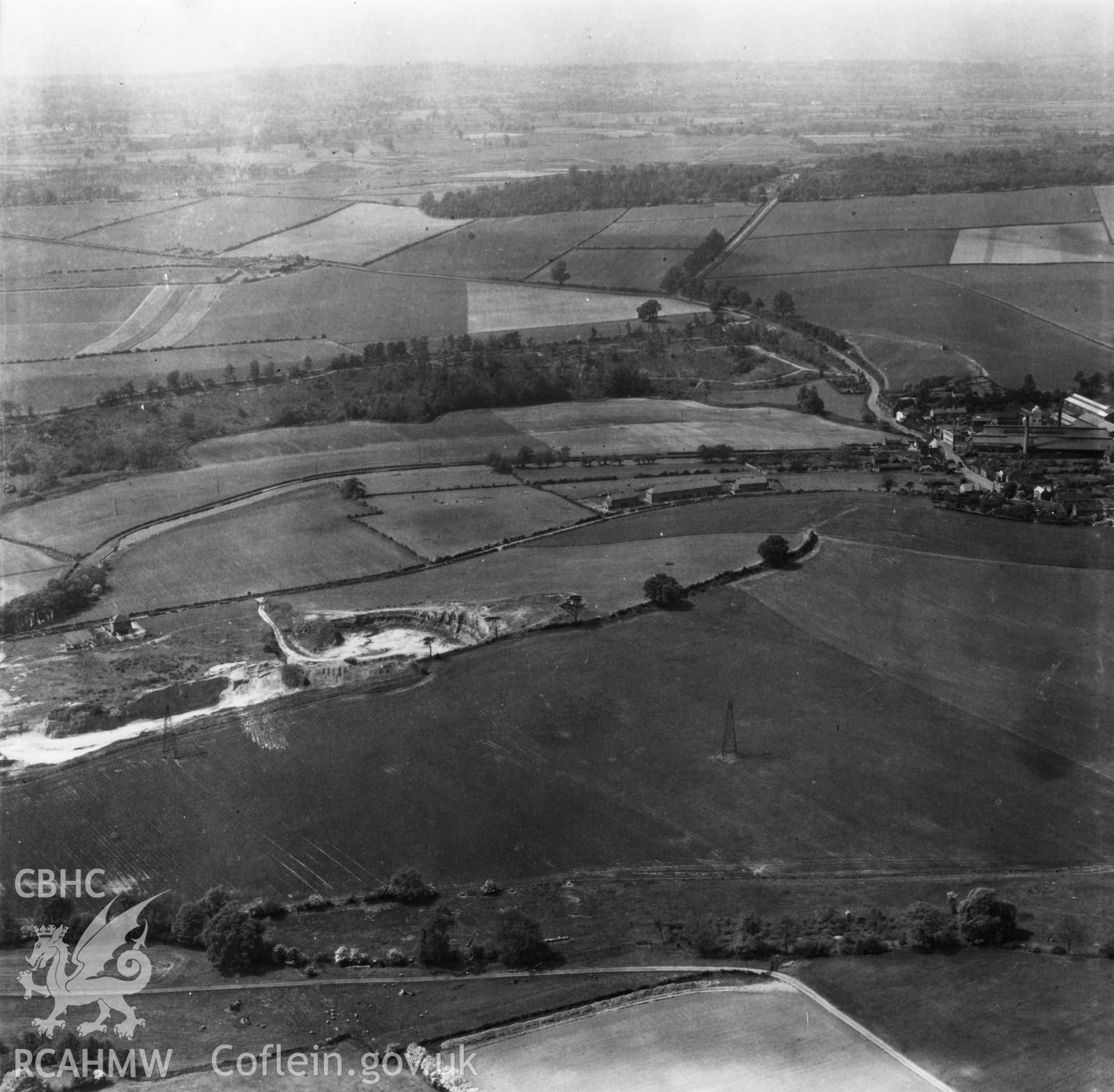 View of Buckland Old Mill, commissioned by Sir Roy Fedden. Oblique aerial photograph, 5?" cut roll film.