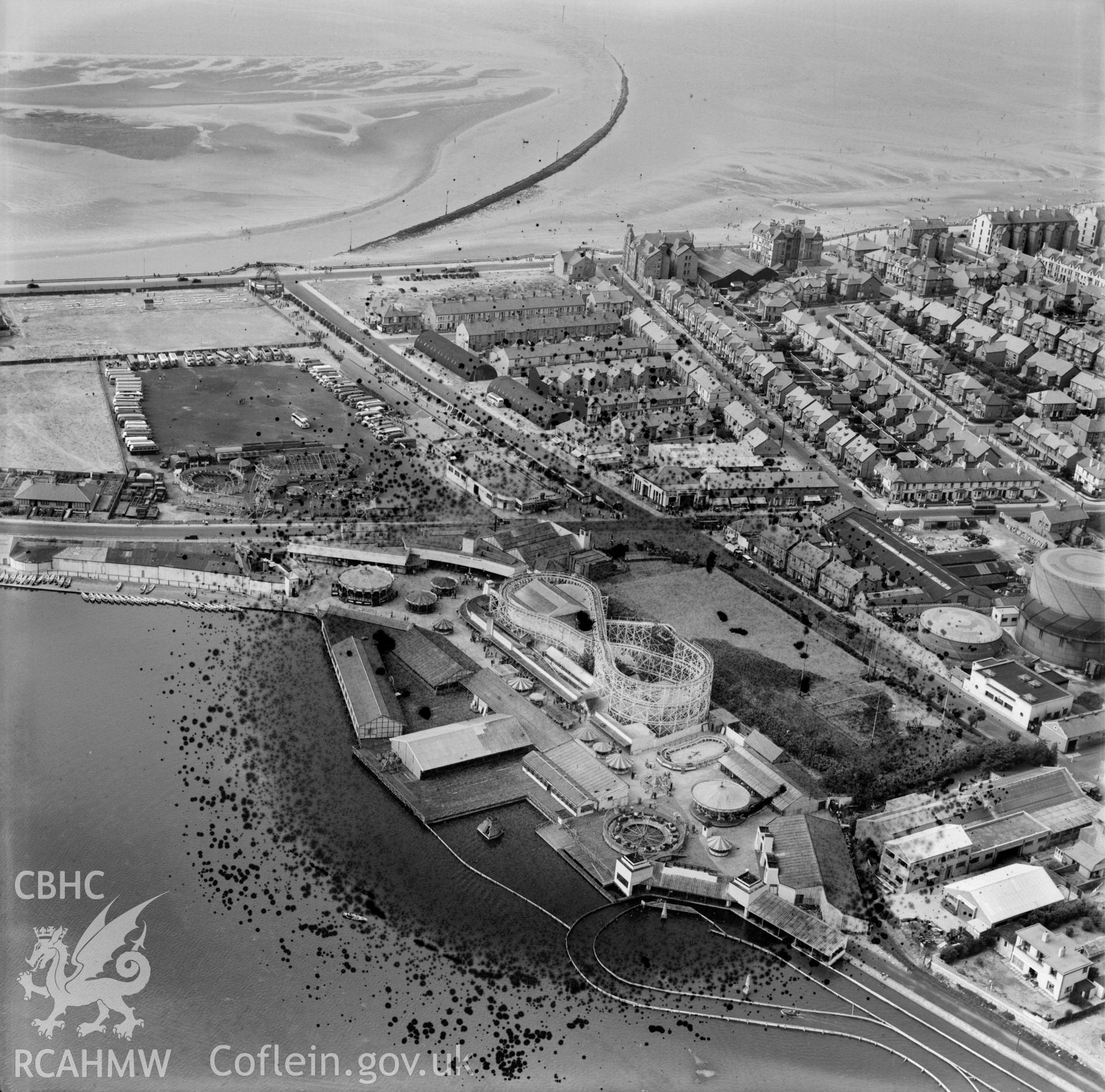 View of amusement park at Marine Lake, Rhyl (commissioned by Rhyl Amusements Ltd.)
