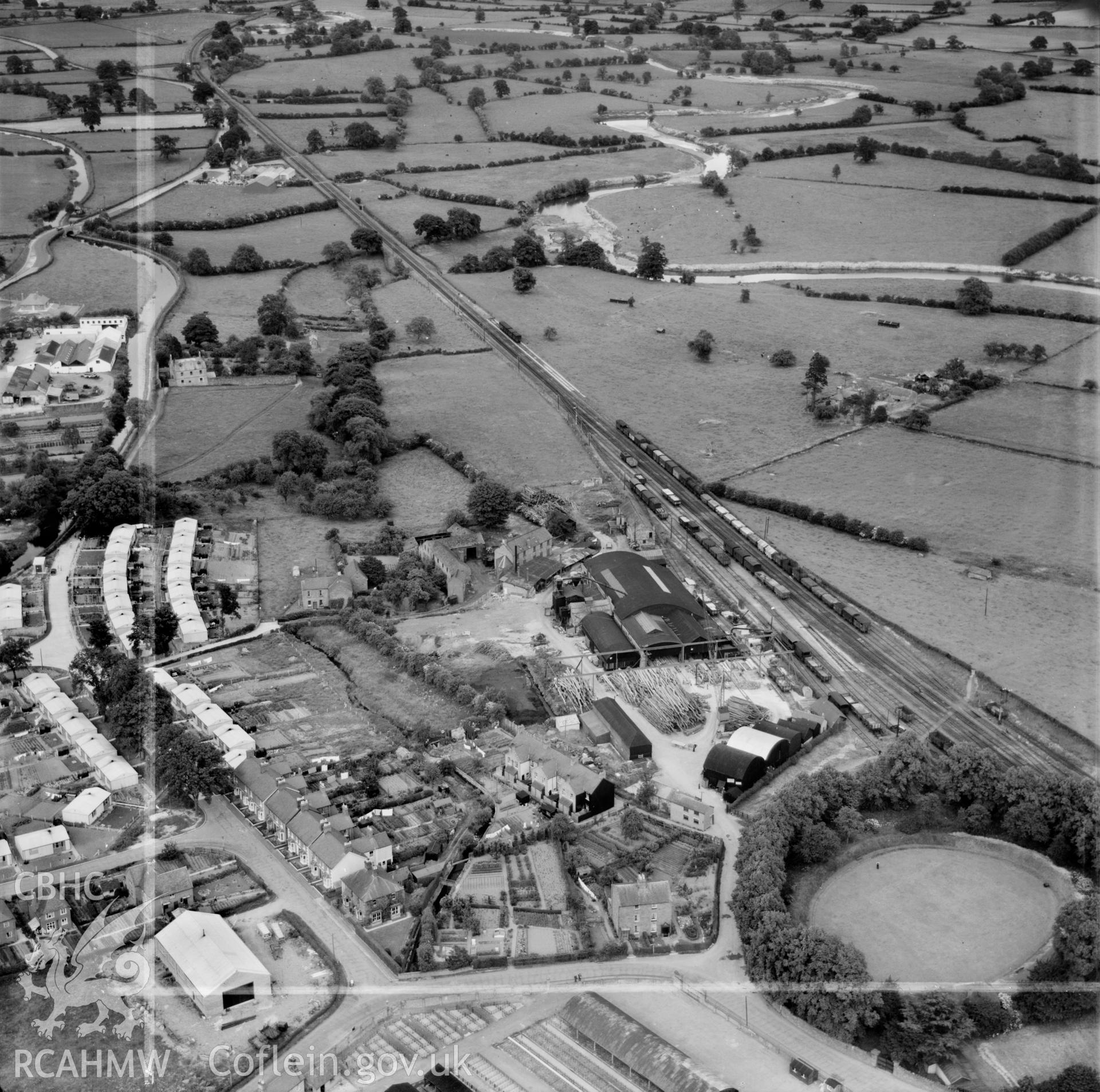 View of Welshpool showing Boys & Boden Ltd., Mill Lane. Welshpool