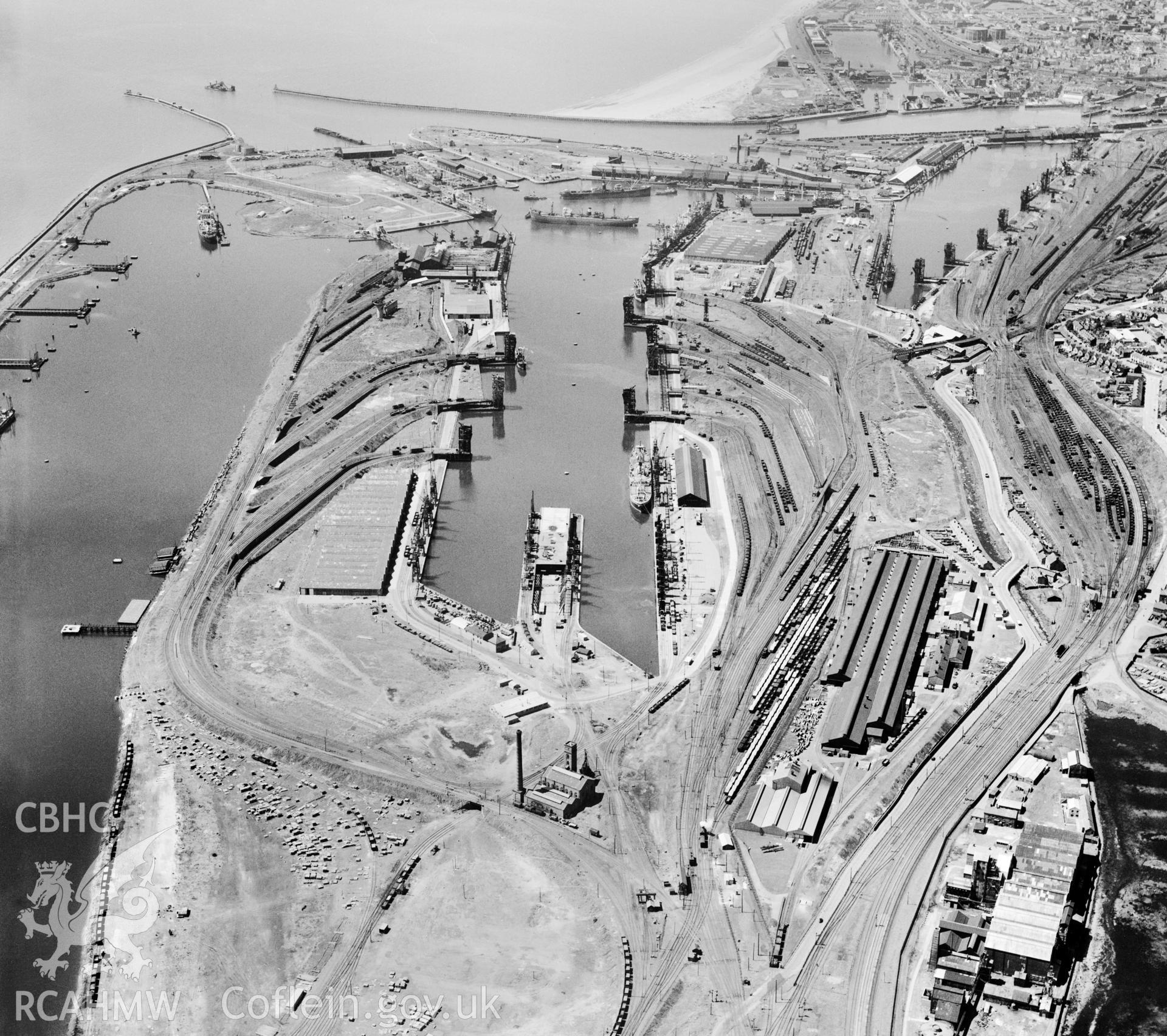 General view of Swansea docks