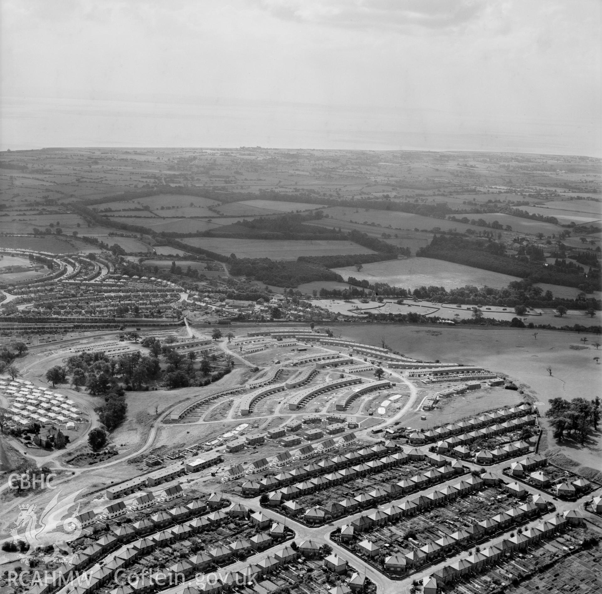 View of Gaer housing estate showing newly built houses in 1950