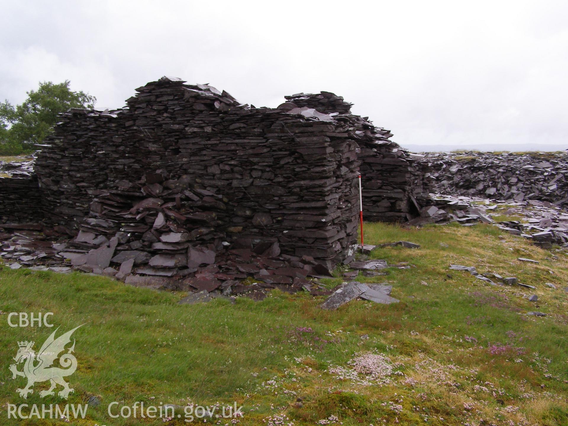 Digital colour photograph of Cook and Ddol slate quarry, winder house taken on 27/06/2007 by P.J. Schofield during the Snowdon North West Upland Survey undertaken by Oxford Archaeology North.