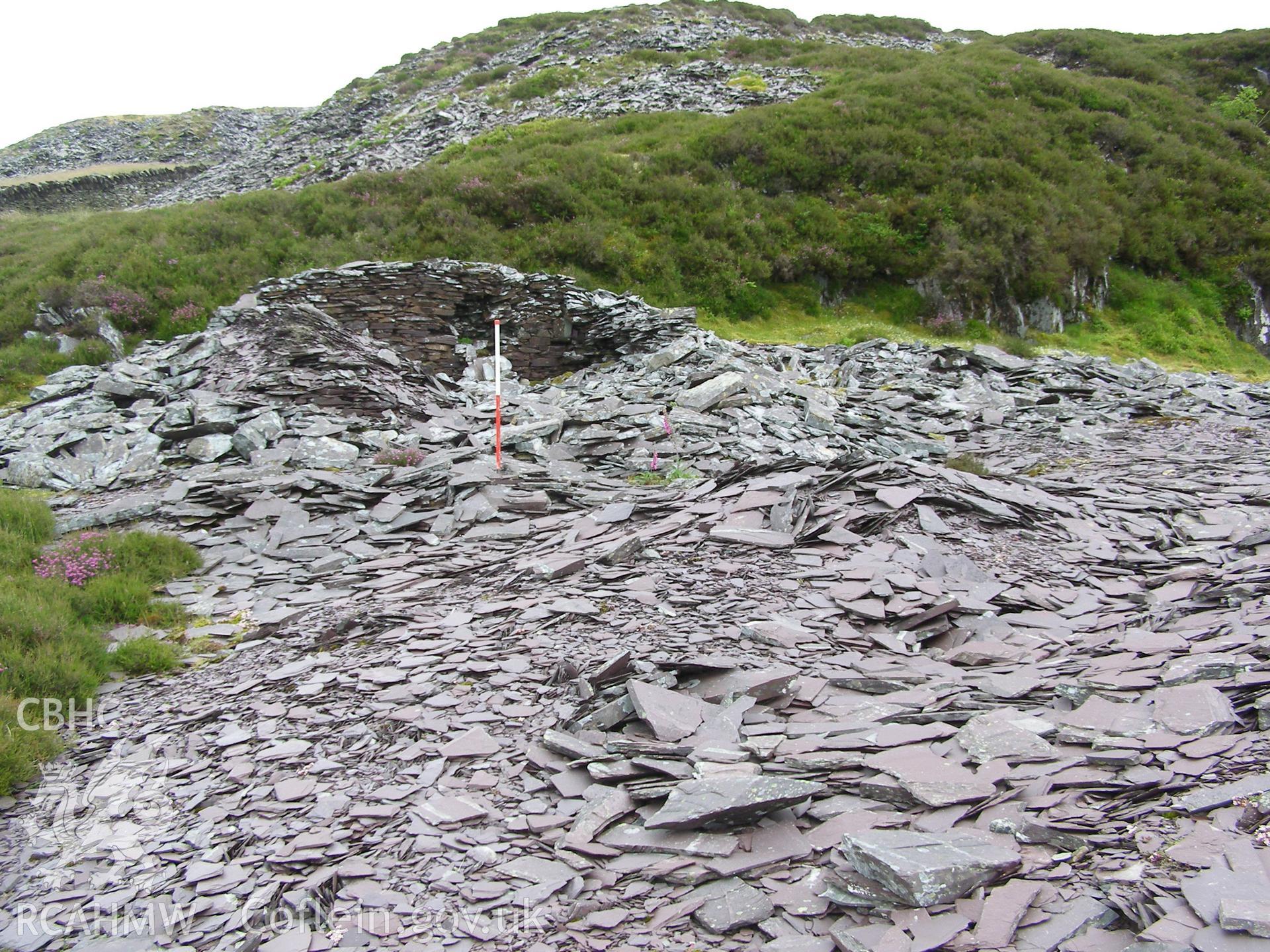 Digital colour photograph of Chwarel Cefn Du quarry buildings IV taken on 27/06/2007 by P.J. Schofield during the Snowdon North West Upland Survey undertaken by Oxford Archaeology North.