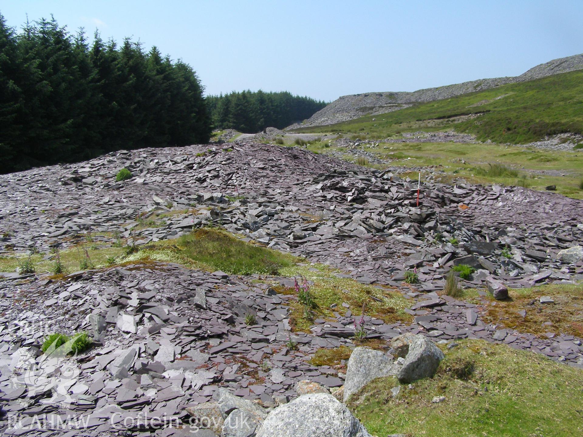 Digital colour photograph of Chwarel Fawr quarry buildings taken on 07/06/2007 by P.J. Schofield during the Snowdon North West Upland Survey undertaken by Oxford Archaeology North.