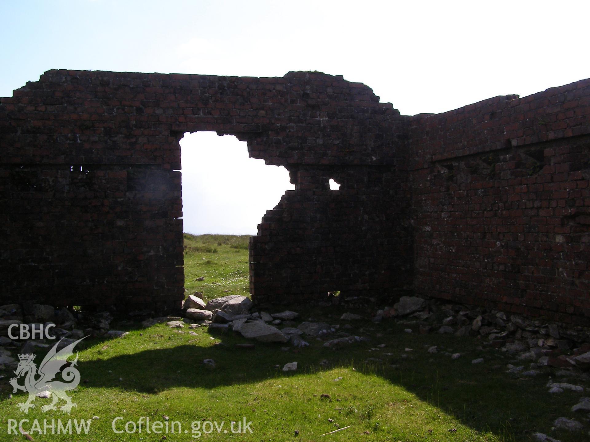 Digital colour photograph of Cefn Du Radio Station, building V taken on 07/06/2007 by P.J. Schofield during the Snowdon North West Upland Survey undertaken by Oxford Archaeology North.