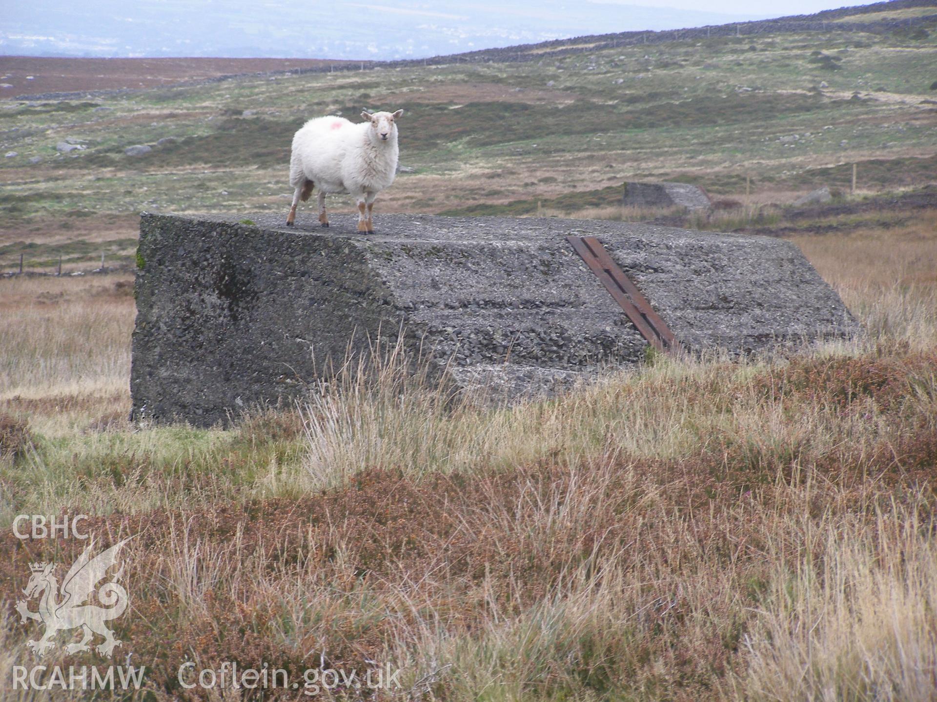 Digital colour photograph of Cefn Du Radio Station, concrete base XXIII taken on 11/10/2007 by P.J. Schofield during the Snowdon North West Upland Survey undertaken by Oxford Archaeology North.