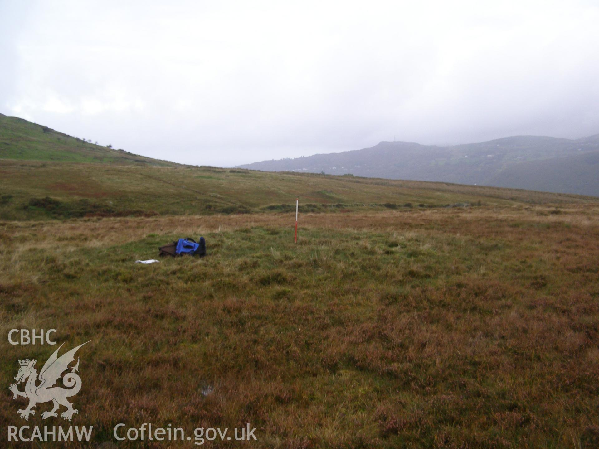 Digital colour photograph of Afon Hwch peat stand taken on 09/10/2007 by P.J. Schofield during the Snowdon North West Upland Survey undertaken by Oxford Archaeology North.