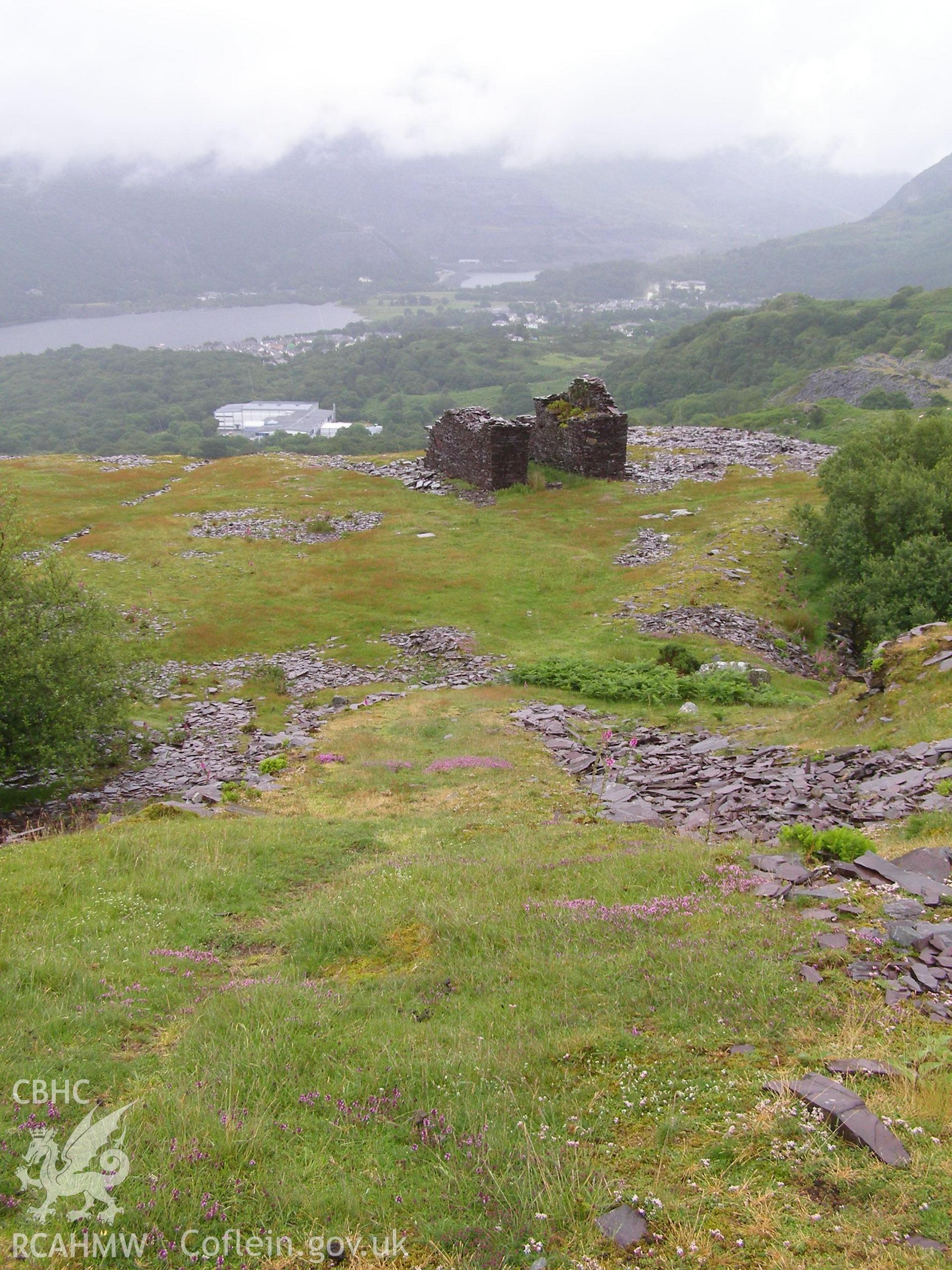 Digital colour photograph of Cook and Ddol slate quarry, inclined plane I taken on 27/06/2007 by P.J. Schofield during the Snowdon North West Upland Survey undertaken by Oxford Archaeology North.