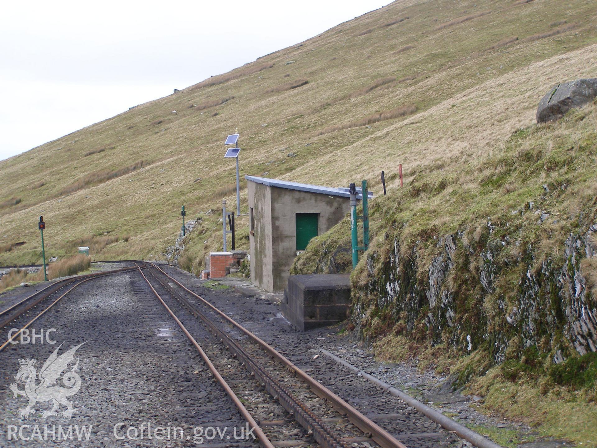 Digital colour photograph of Halfway Station Snowdon Mountain Railway taken on 30/01/2008 by P.J. Schofield during the Snowdon North West Upland Survey undertaken by Oxford Archaeology North.