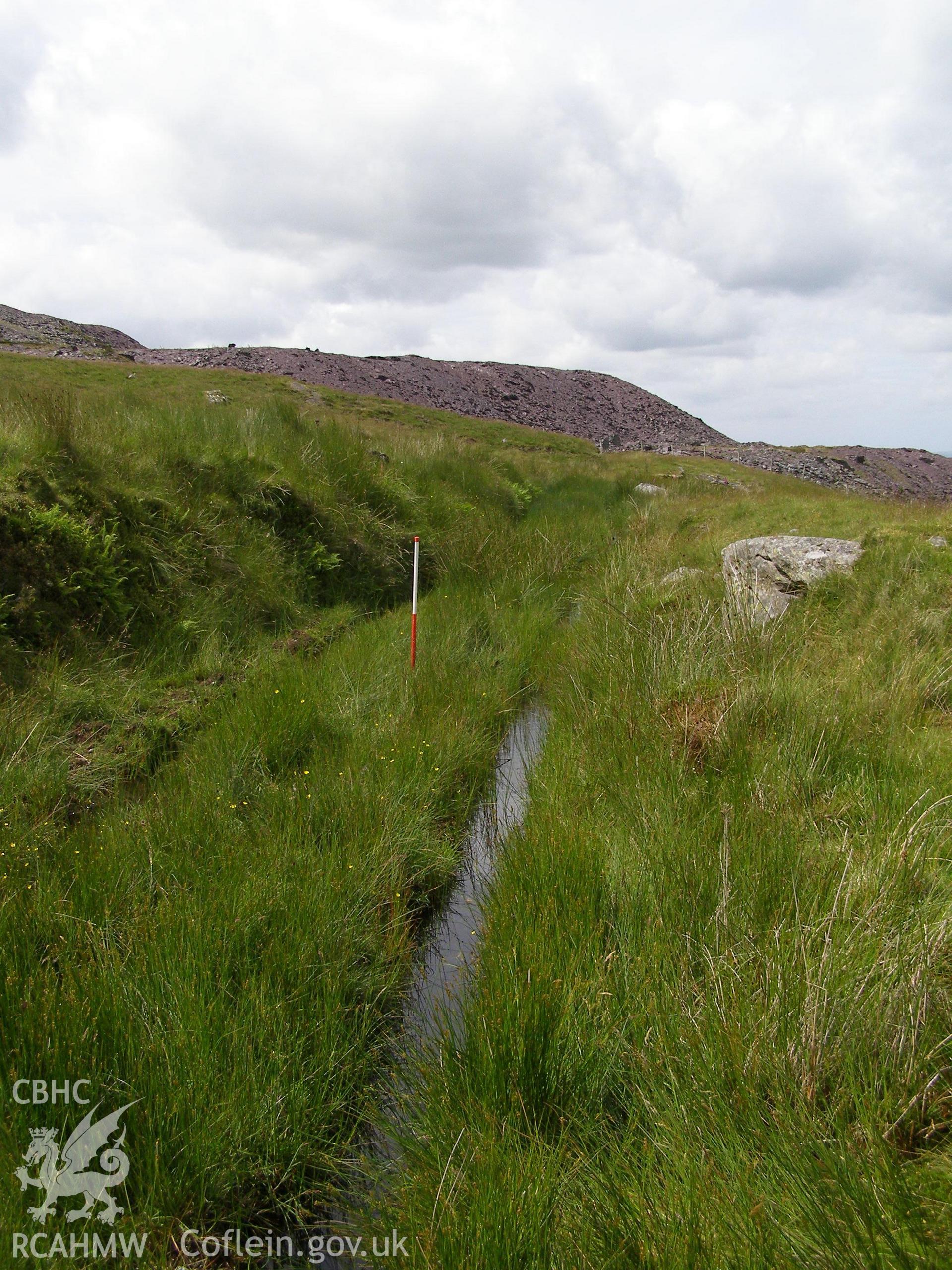 Digital colour photograph of Chwarel Cefn Du tramway taken on 26/06/2007 by P.J. Schofield during the Snowdon North West Upland Survey undertaken by Oxford Archaeology North.