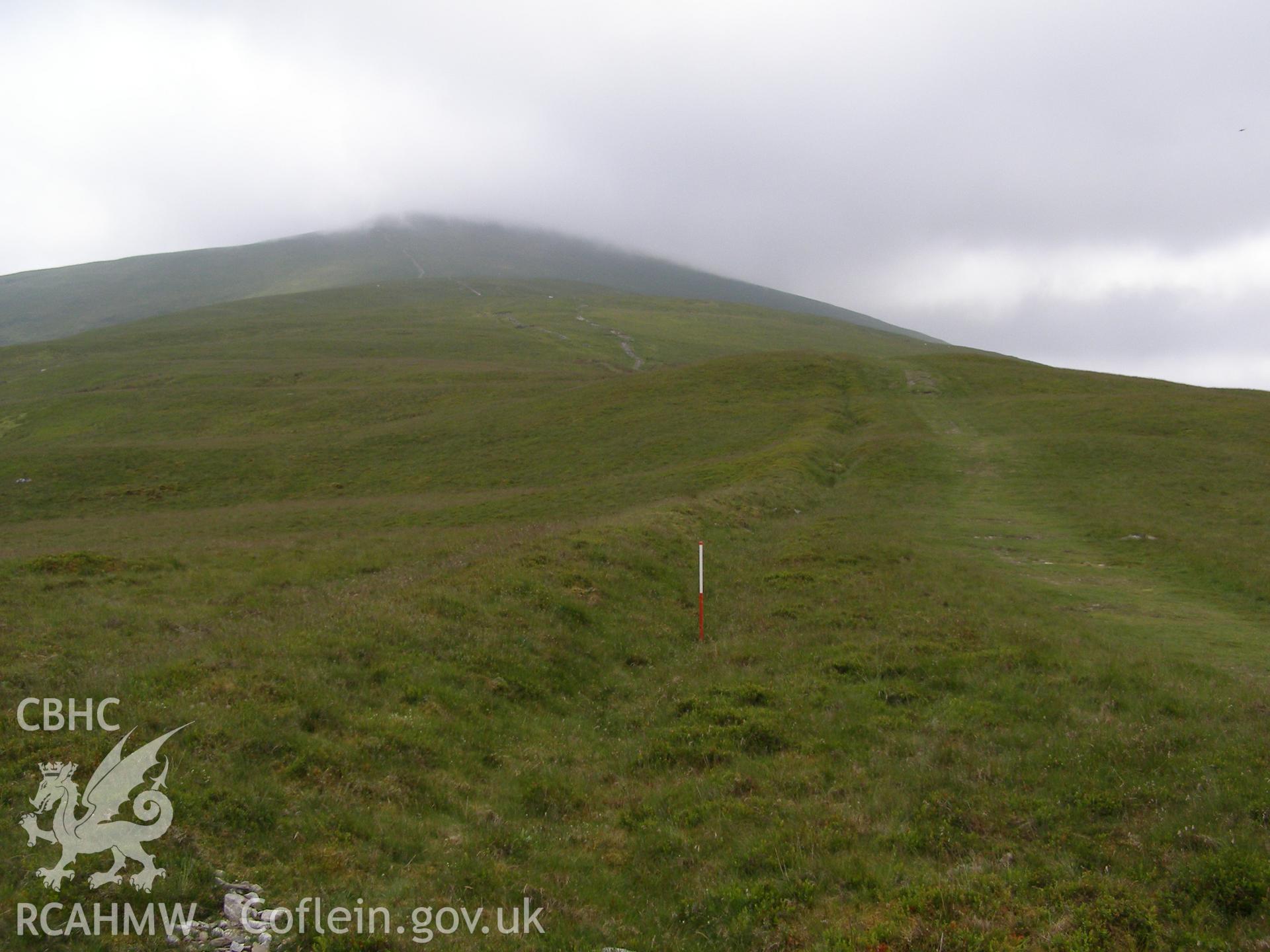 Digital colour photograph of Bryn Mawr linear earthwork taken on 12/06/2007 by P.J. Schofield during the Snowdon North West Upland Survey undertaken by Oxford Archaeology North.