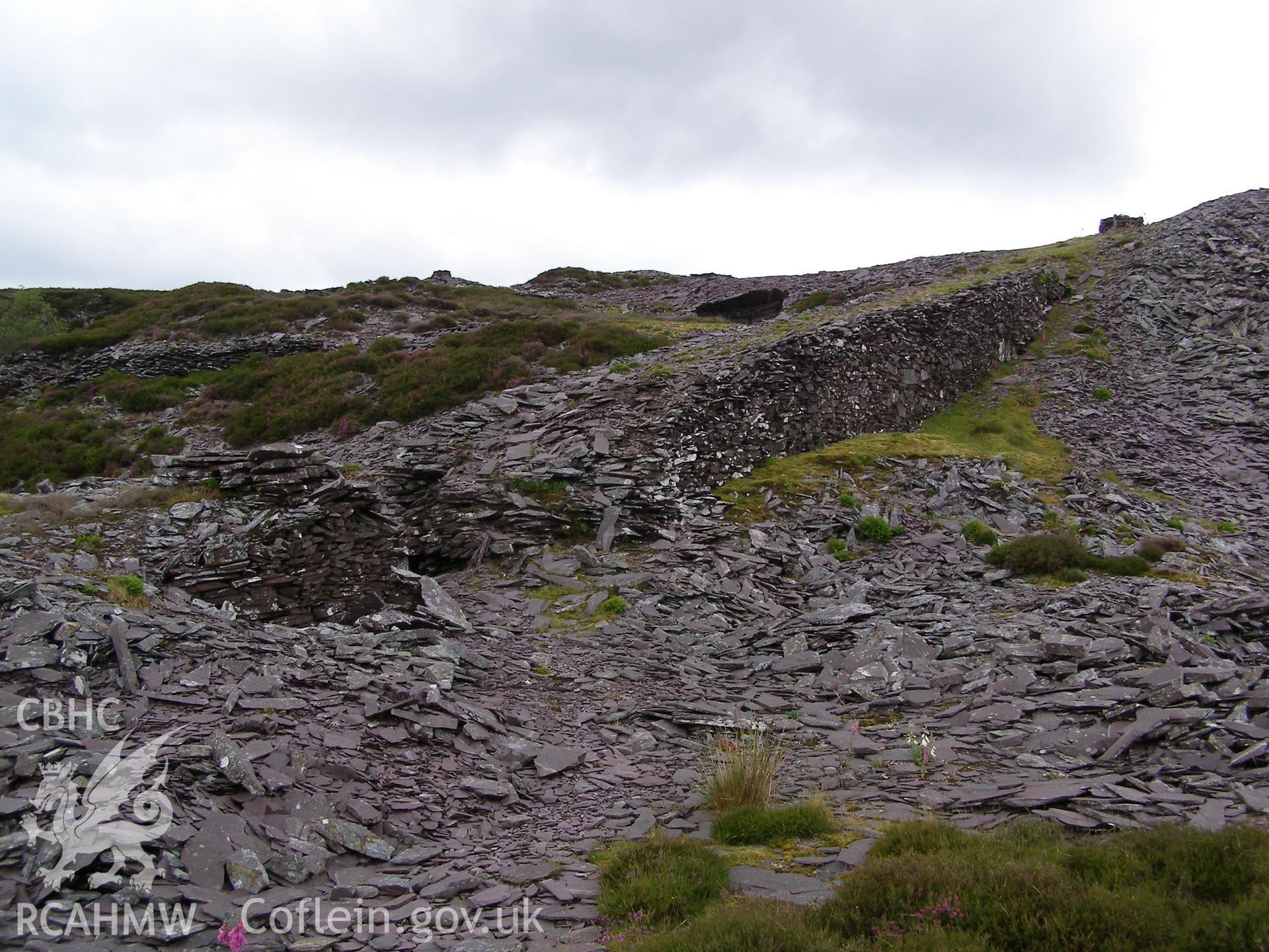Digital colour photograph of Chwarel Cefn Du inclined plane I taken on 27/06/2007 by P.J. Schofield during the Snowdon North West Upland Survey undertaken by Oxford Archaeology North.