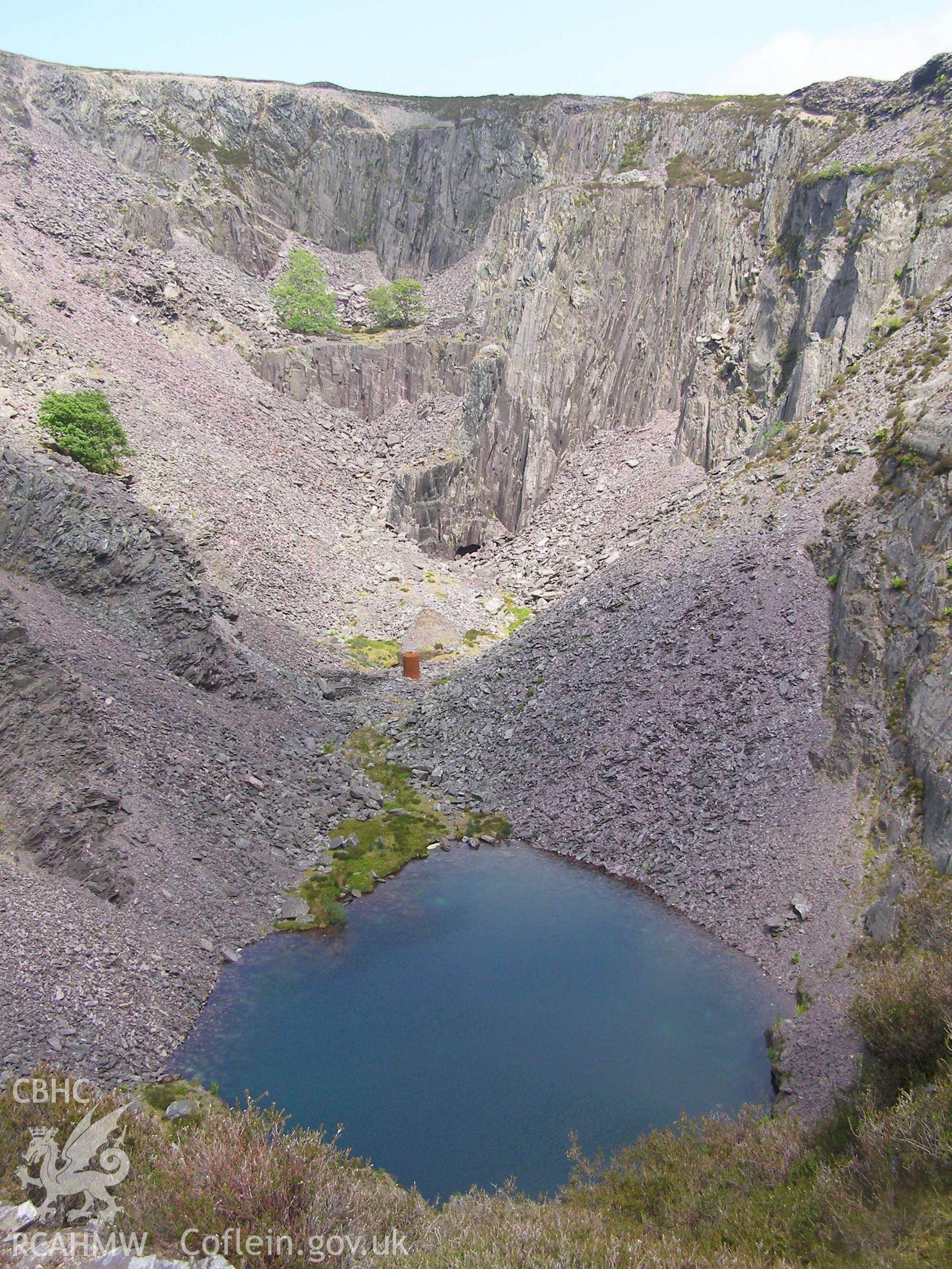 Digital colour photograph of Chwarel Fawr slate quarry I taken on 07/06/2007 by P.J. Schofield during the Snowdon North West Upland Survey undertaken by Oxford Archaeology North.