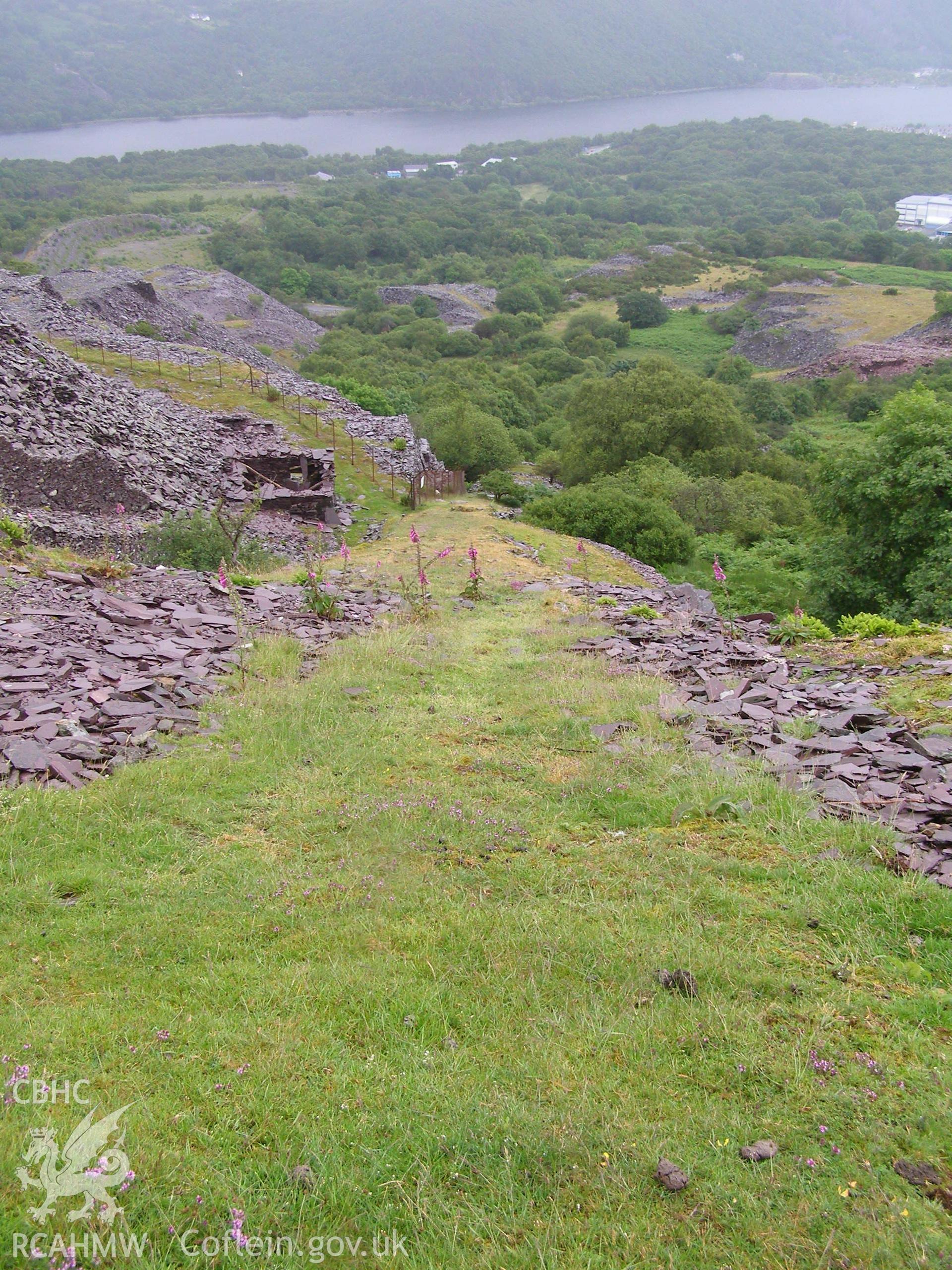 Digital colour photograph of Ffridd-Glyn inclined plane taken on 27/06/2007 by P.J. Schofield during the Snowdon North West Upland Survey undertaken by Oxford Archaeology North.