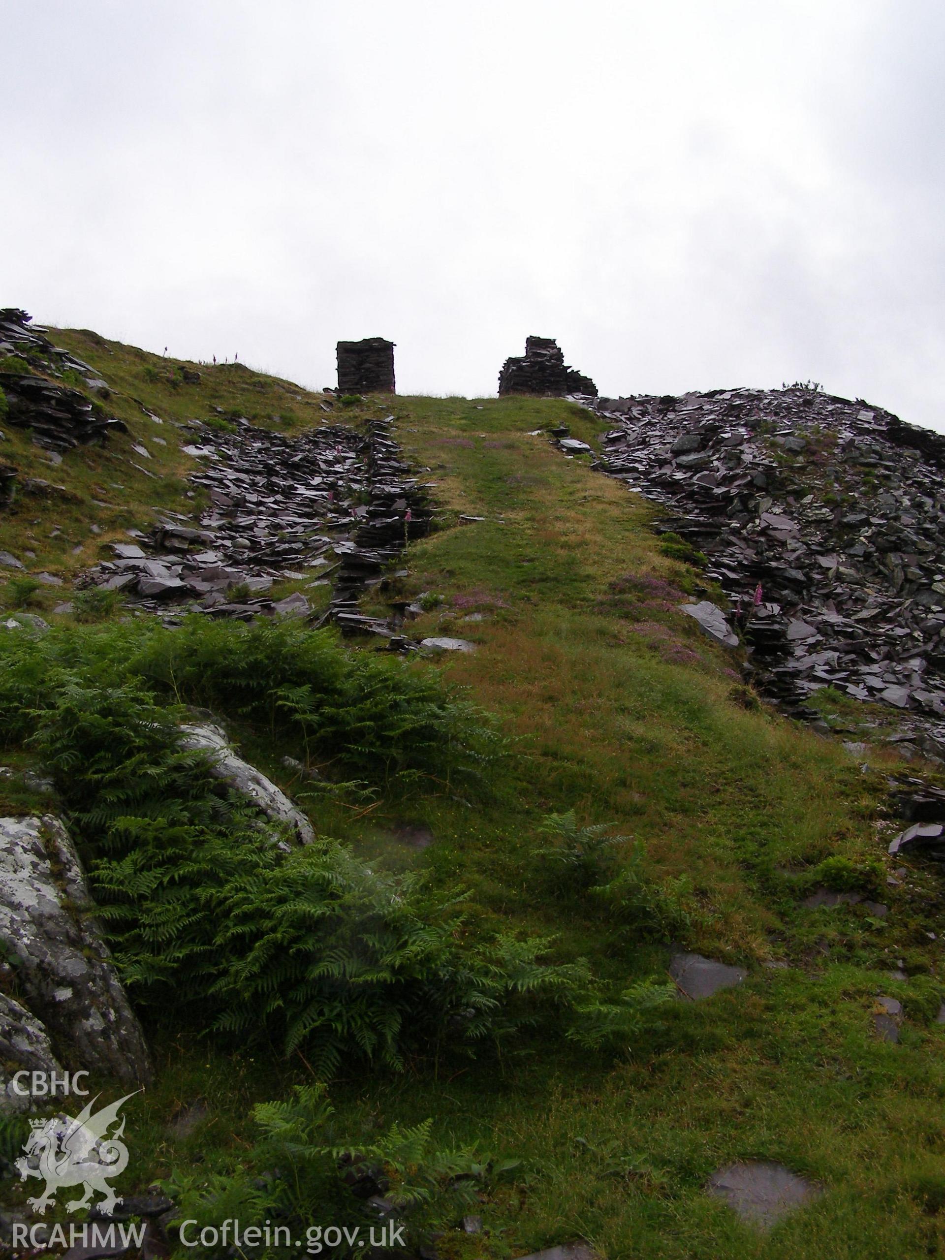 Digital colour photograph of Cook and Ddol slate quarry, inclined plane I taken on 27/06/2007 by P.J. Schofield during the Snowdon North West Upland Survey undertaken by Oxford Archaeology North.