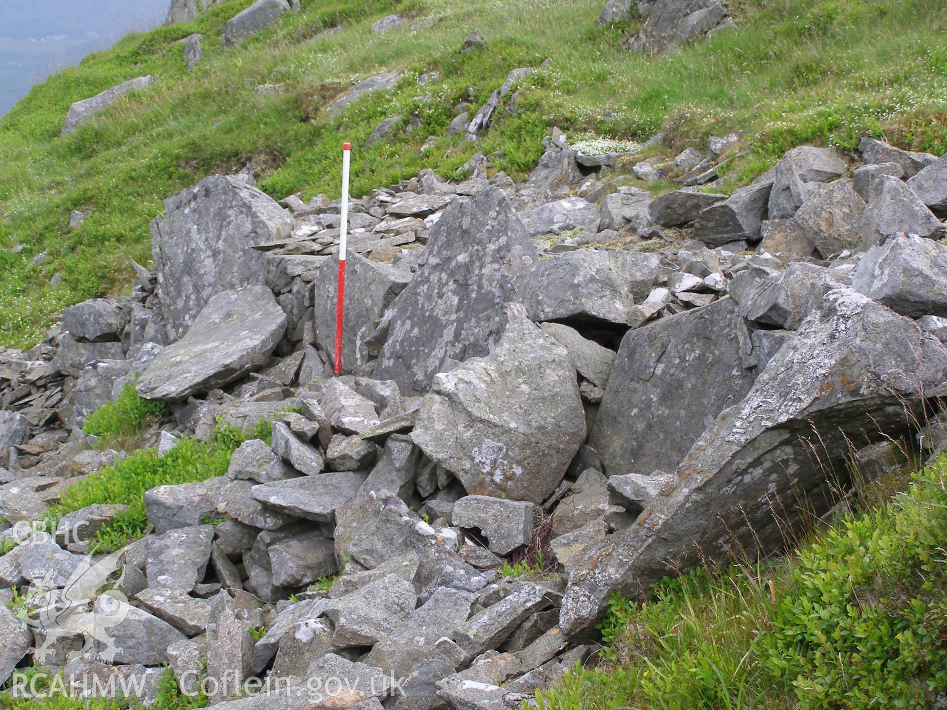 Digital colour photograph of Dinas Ty-Du hillfort taken on 13/06/2007 by P.J. Schofield during the Snowdon North West Upland Survey undertaken by Oxford Archaeology North.