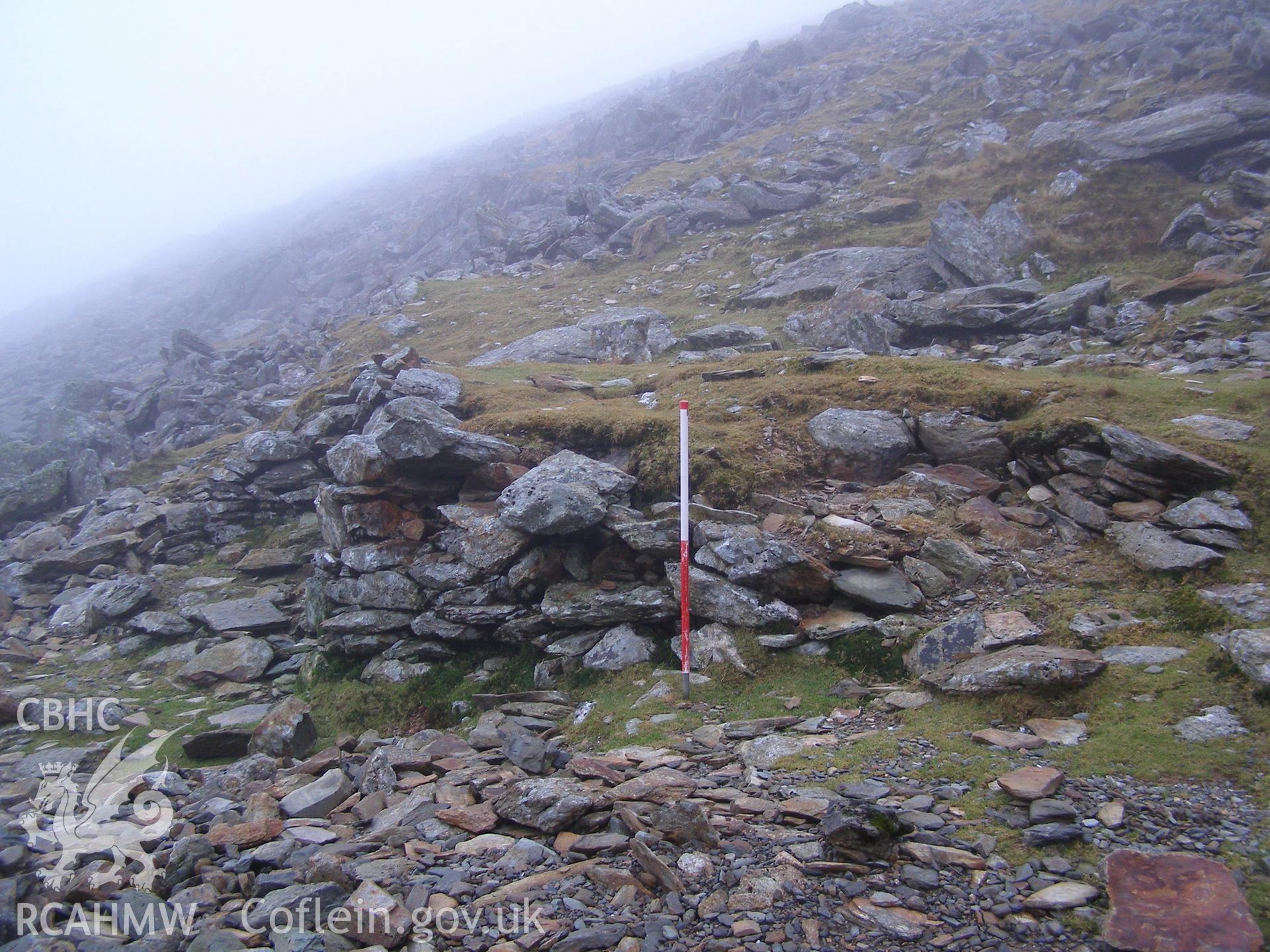Digital colour photograph of Maen-Du'r Arddu Halfway house Caf? taken on 30/01/2008 by P.J. Schofield during the Snowdon North West Upland Survey undertaken by Oxford Archaeology North.