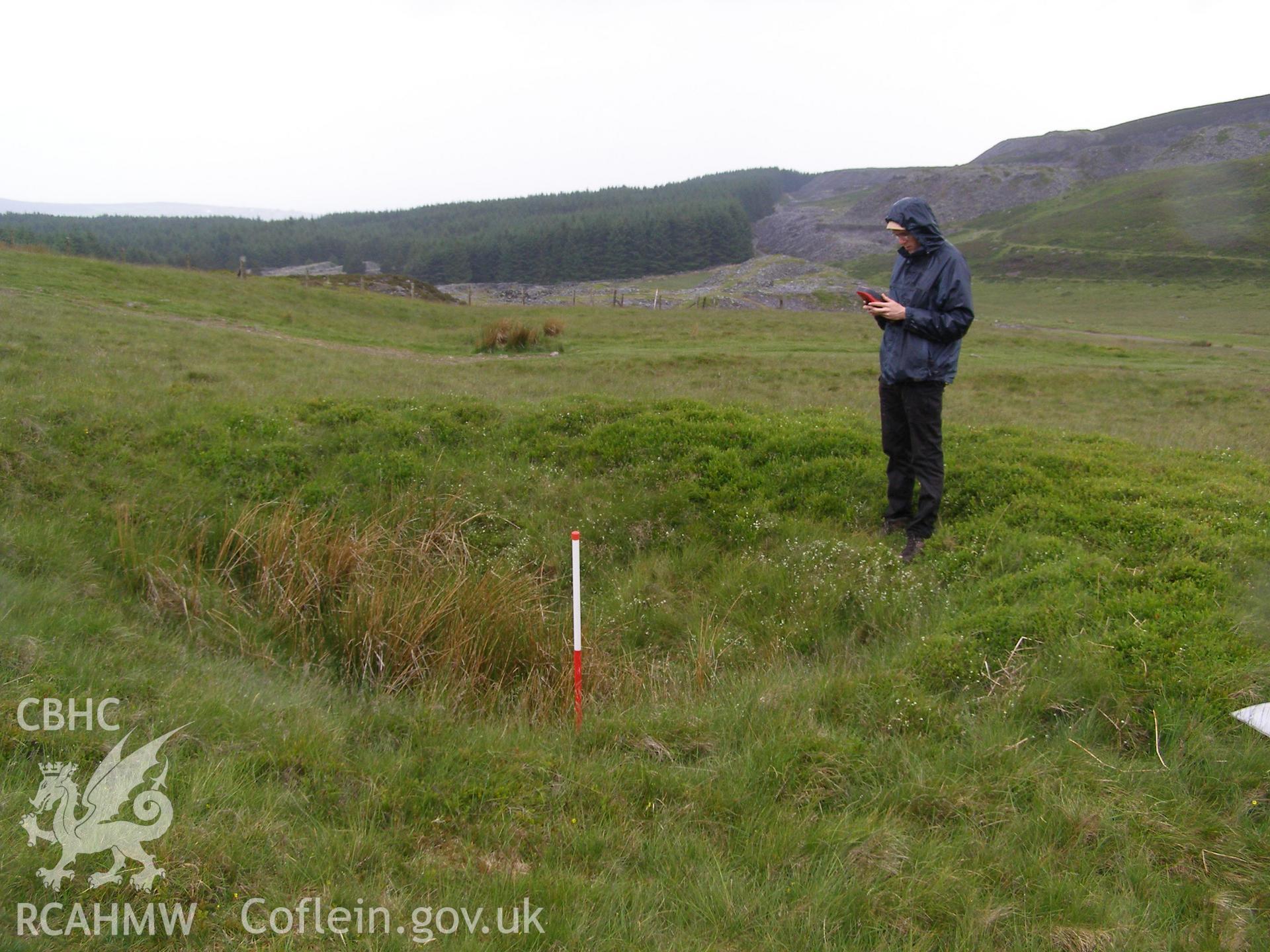 Digital colour photograph of Bwlch y Groes trial mine taken on 13/06/2007 by P.J. Schofield during the Snowdon North West Upland Survey undertaken by Oxford Archaeology North.