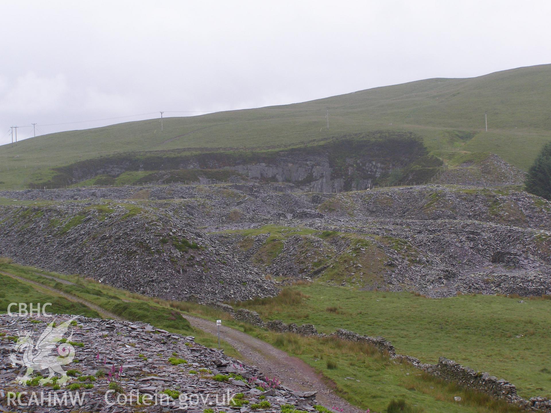 Digital colour photograph of Bryn Mawr slate quarry I taken on 14/06/2007 by P.J. Schofield during the Snowdon North West Upland Survey undertaken by Oxford Archaeology North.