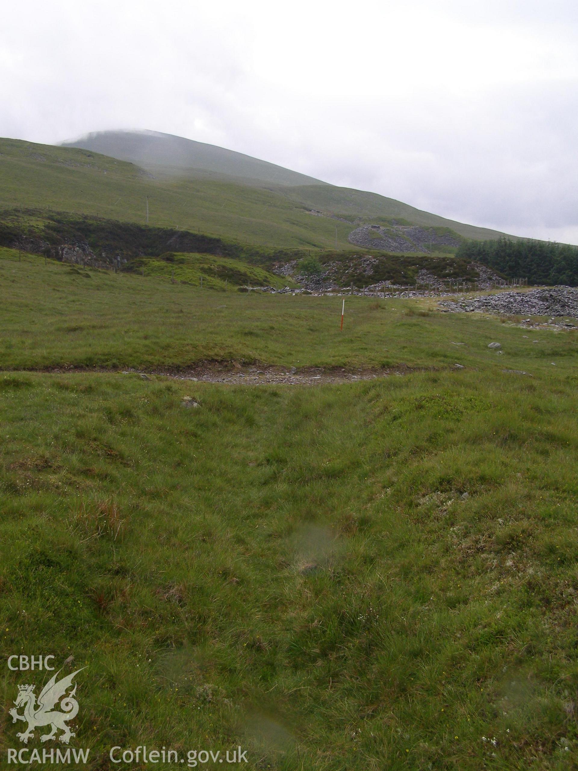 Digital colour photograph of Bryn Mawr tramway taken on 13/06/2007 by P.J. Schofield during the Snowdon North West Upland Survey undertaken by Oxford Archaeology North.