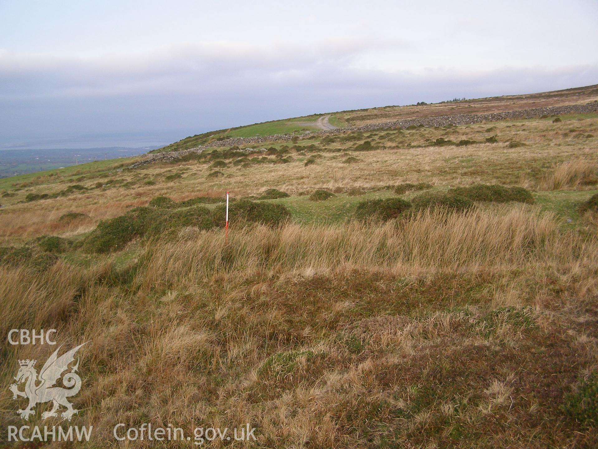 Digital colour photograph of Hafod Oleu burnt mound I taken on 14/12/2007 by P.J. Schofield during the Snowdon North West Upland Survey undertaken by Oxford Archaeology North.