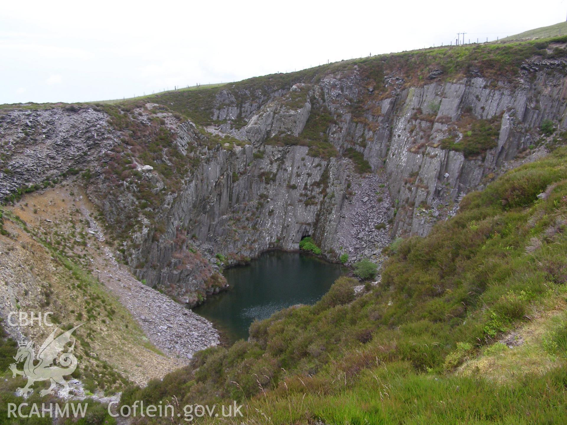 Digital colour photograph of Bryn Mawr slate quarry I taken on 13/06/2007 by P.J. Schofield during the Snowdon North West Upland Survey undertaken by Oxford Archaeology North.
