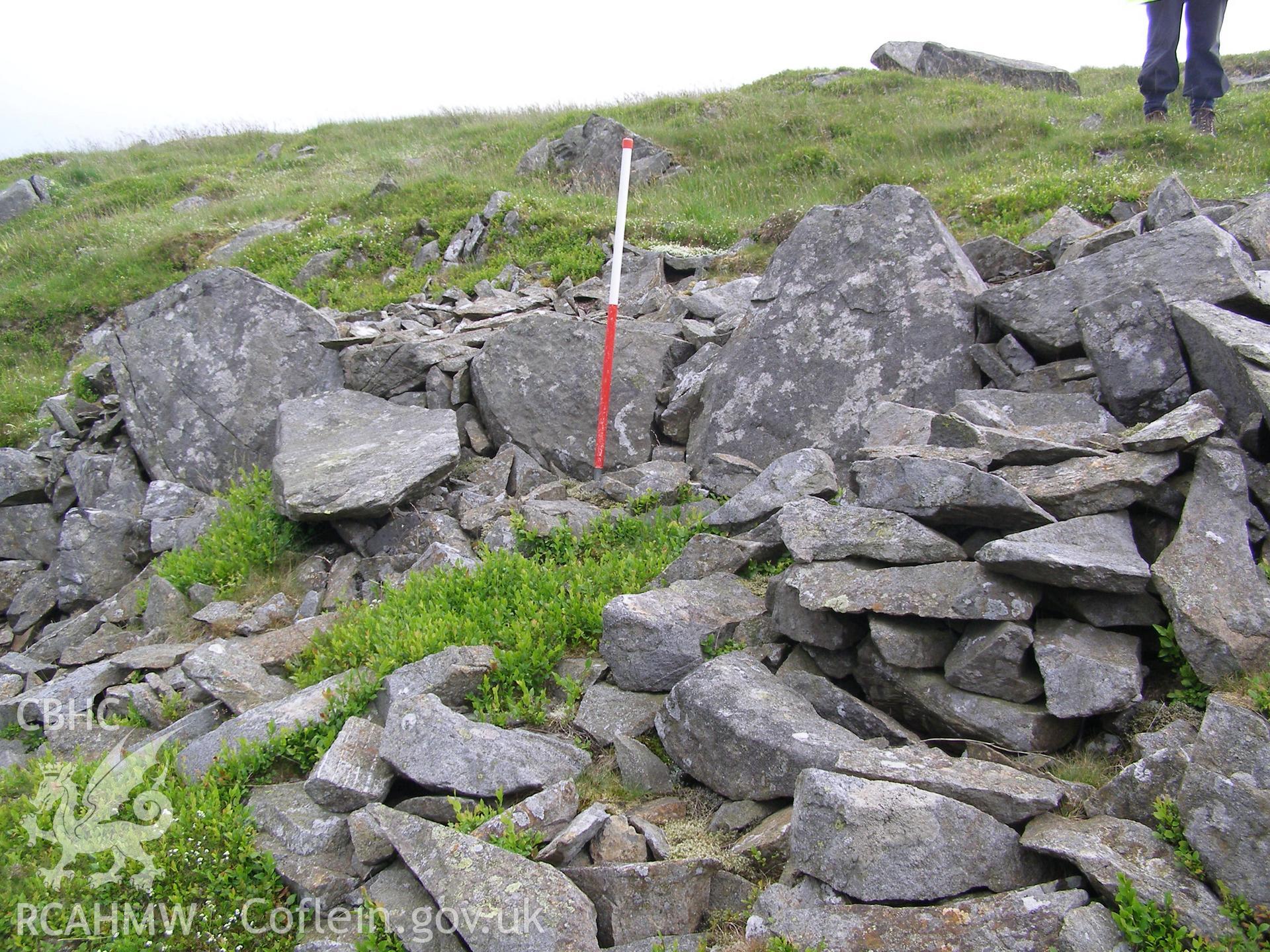 Digital colour photograph of Dinas Ty-Du hillfort taken on 13/06/2007 by P.J. Schofield during the Snowdon North West Upland Survey undertaken by Oxford Archaeology North.