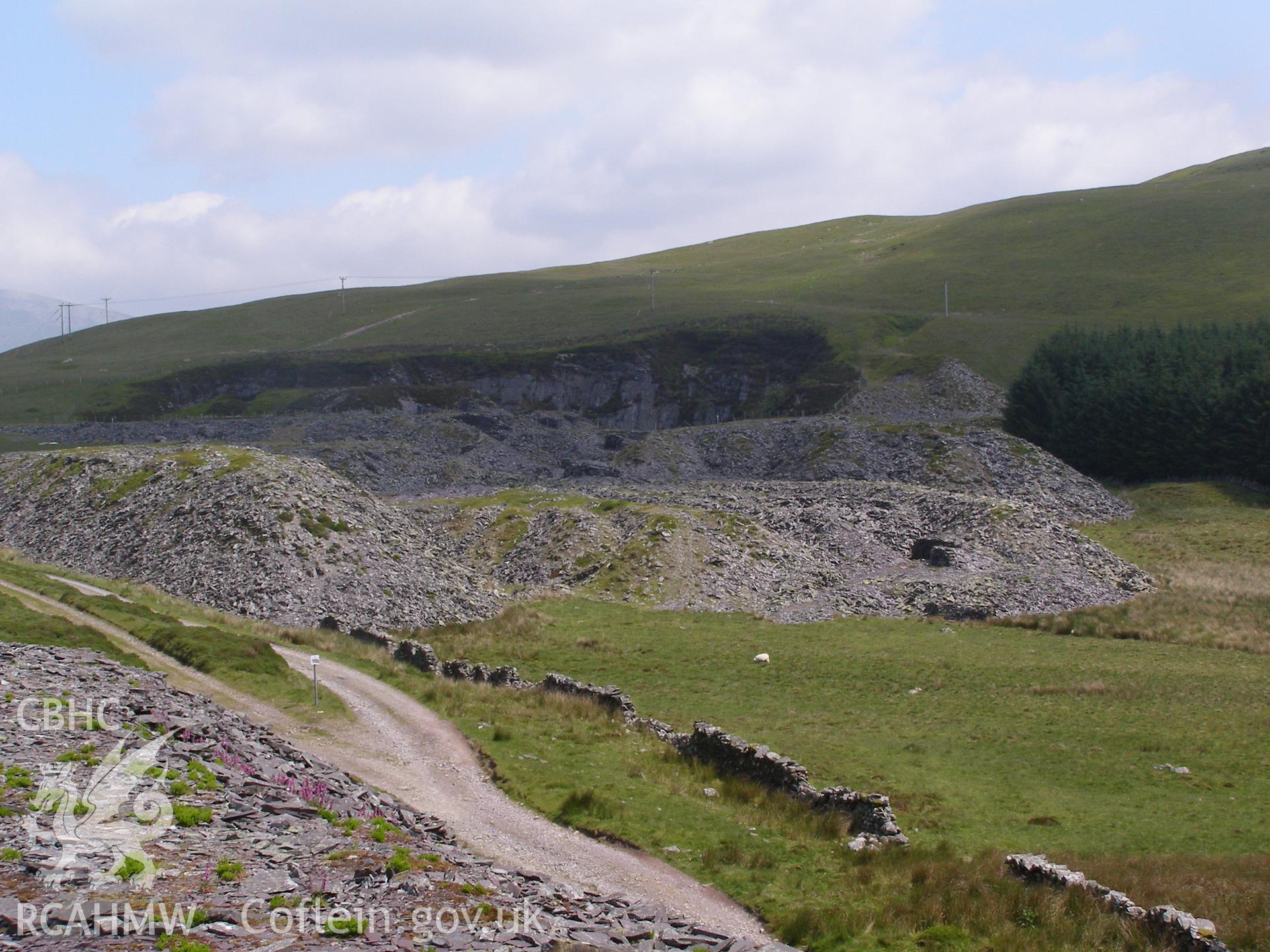 Digital colour photograph of Bryn Mawr slate quarry I taken on 07/06/2007 by P.J. Schofield during the Snowdon North West Upland Survey undertaken by Oxford Archaeology North.