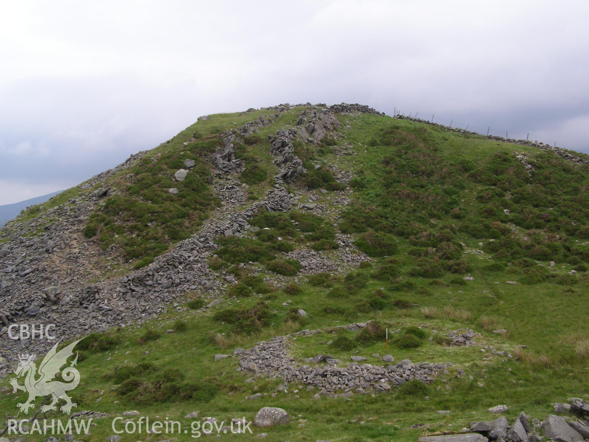 Digital colour photograph of Dinas Ty-Du hut circle settlement taken on 12/06/2007 by P.J. Schofield during the Snowdon North West Upland Survey undertaken by Oxford Archaeology North.