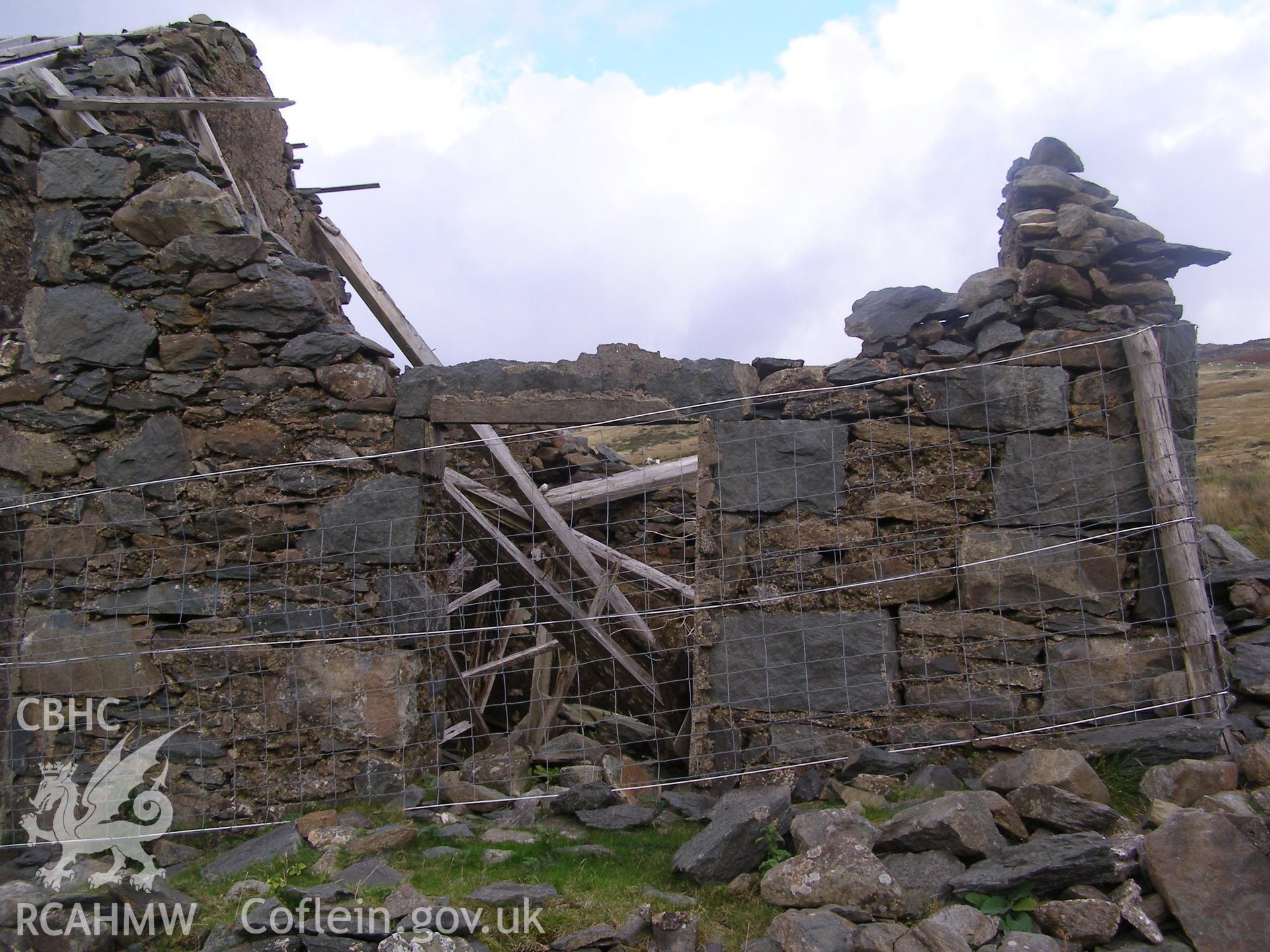 Digital colour photograph of Hebron Chapel (Calvanistic Methodist) Gwaen Cwm Brwynog taken on 09/10/2007 by P.J. Schofield during the Snowdon North West Upland Survey undertaken by Oxford Archaeology North.