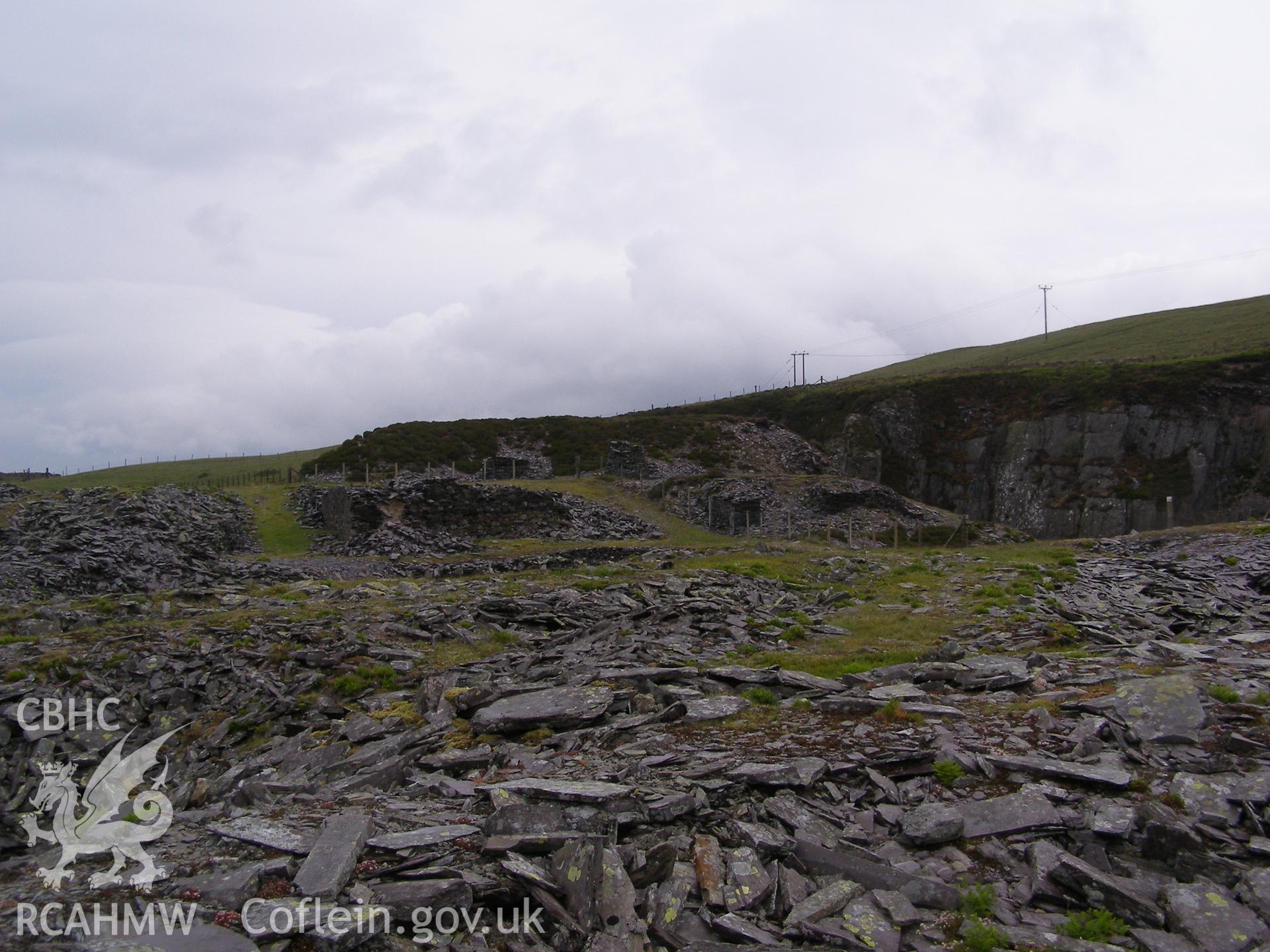 Digital colour photograph of Bryn Mawr slate quarry I taken on 13/06/2007 by P.J. Schofield during the Snowdon North West Upland Survey undertaken by Oxford Archaeology North.