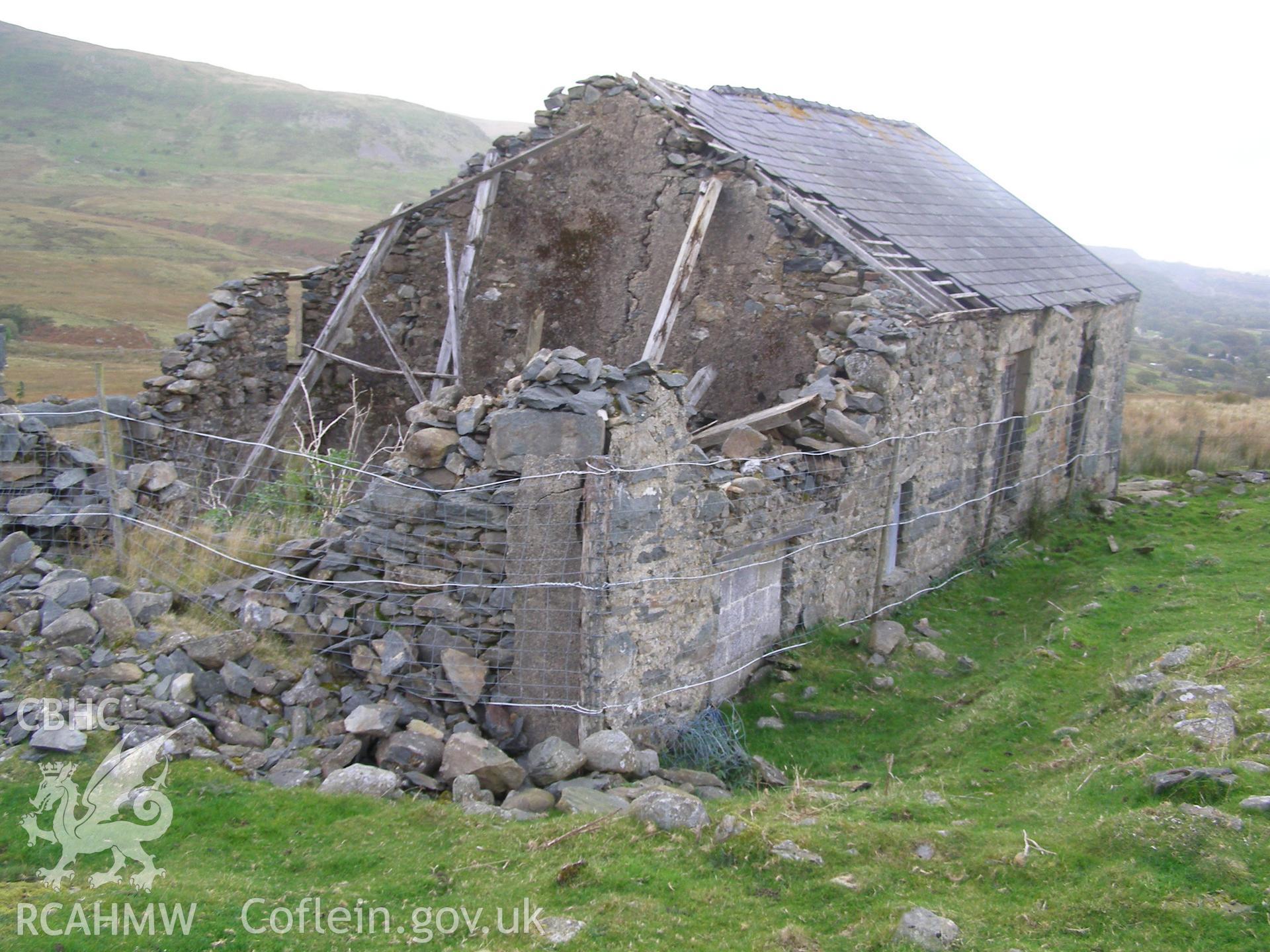 Digital colour photograph of Hebron Chapel (Calvanistic Methodist) Gwaen Cwm Brwynog taken on 09/10/2007 by P.J. Schofield during the Snowdon North West Upland Survey undertaken by Oxford Archaeology North.