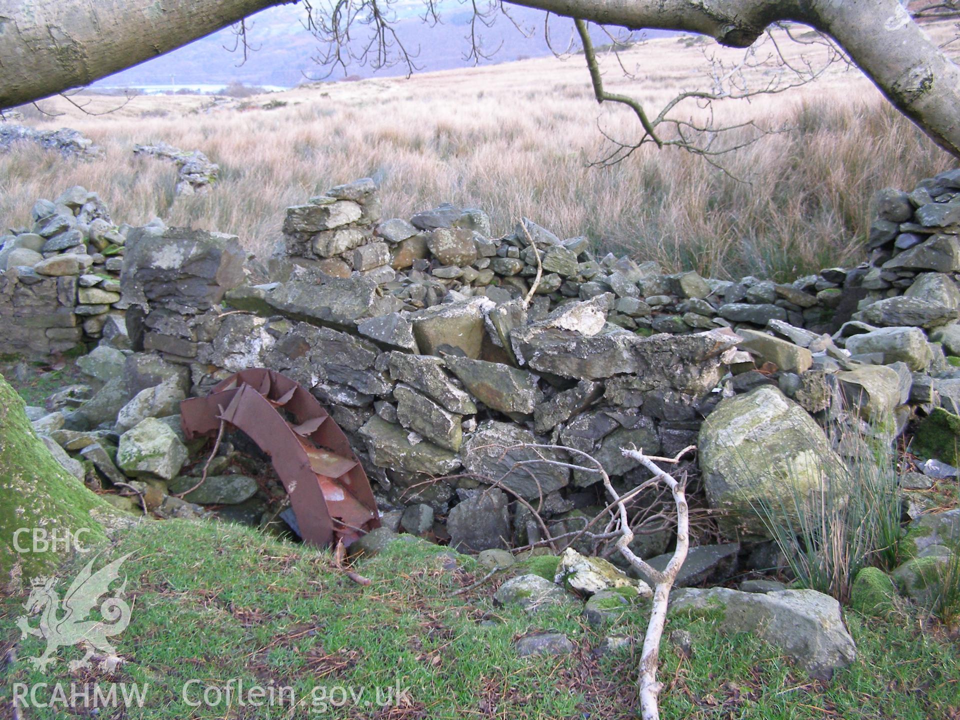 Digital colour photograph of Cae-Newydd farmstead taken on 11/12/2007 by P.J. Schofield during the Snowdon North West Upland Survey undertaken by Oxford Archaeology North.
