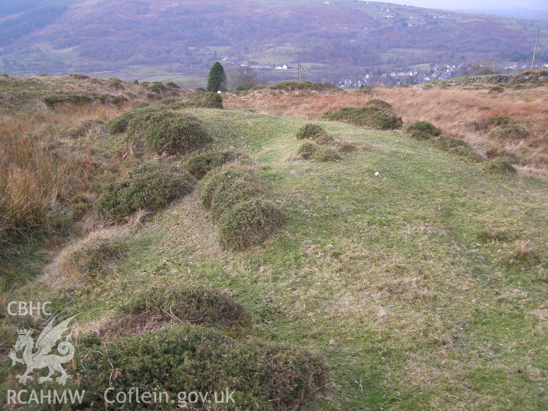 Digital colour photograph of Hafod Oleu burnt mound I taken on 14/12/2007 by P.J. Schofield during the Snowdon North West Upland Survey undertaken by Oxford Archaeology North.