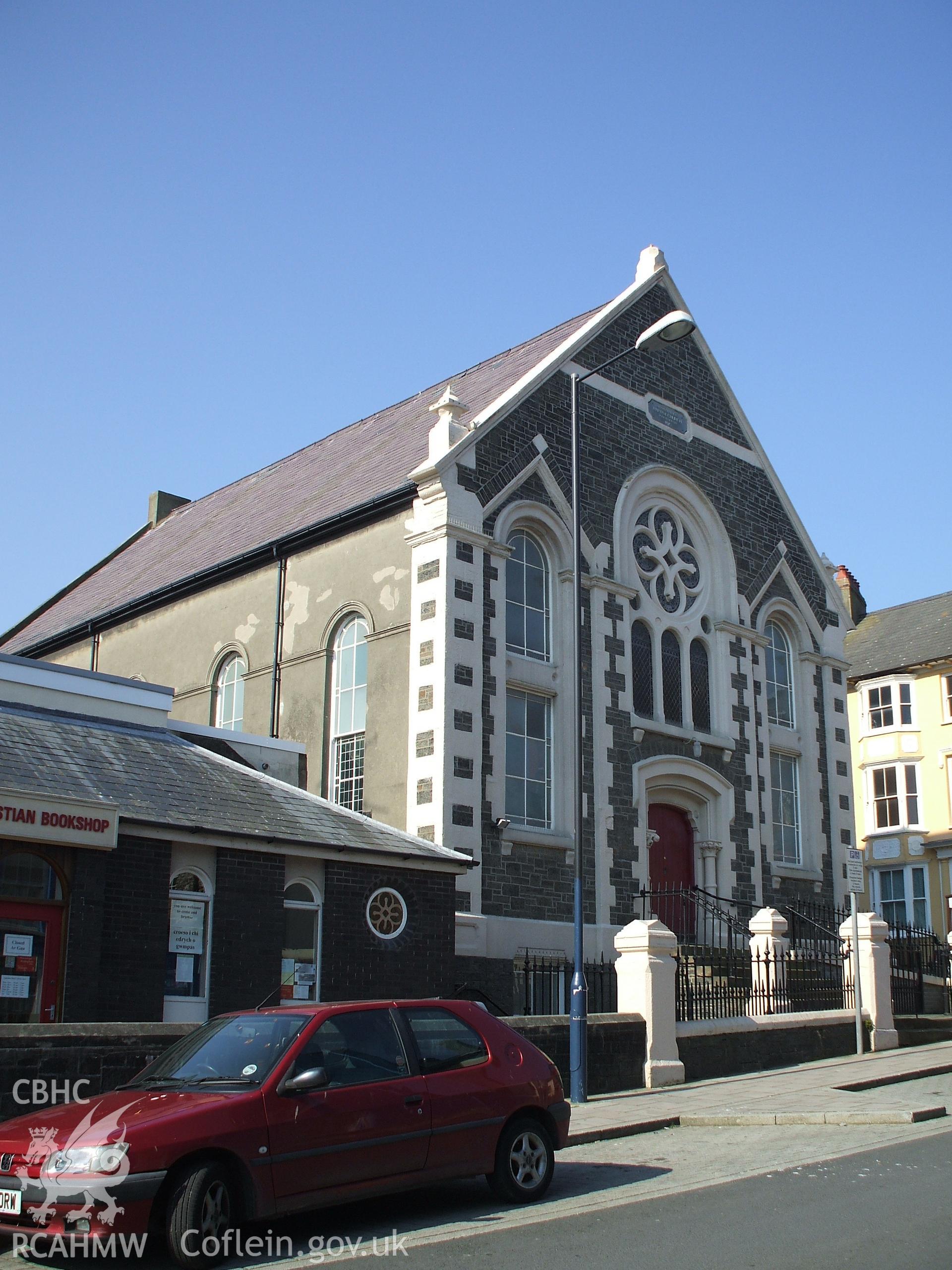 Colour digital photograph showing the exterior of the English Baptist Church, Alfred Place, Aberystwyth.