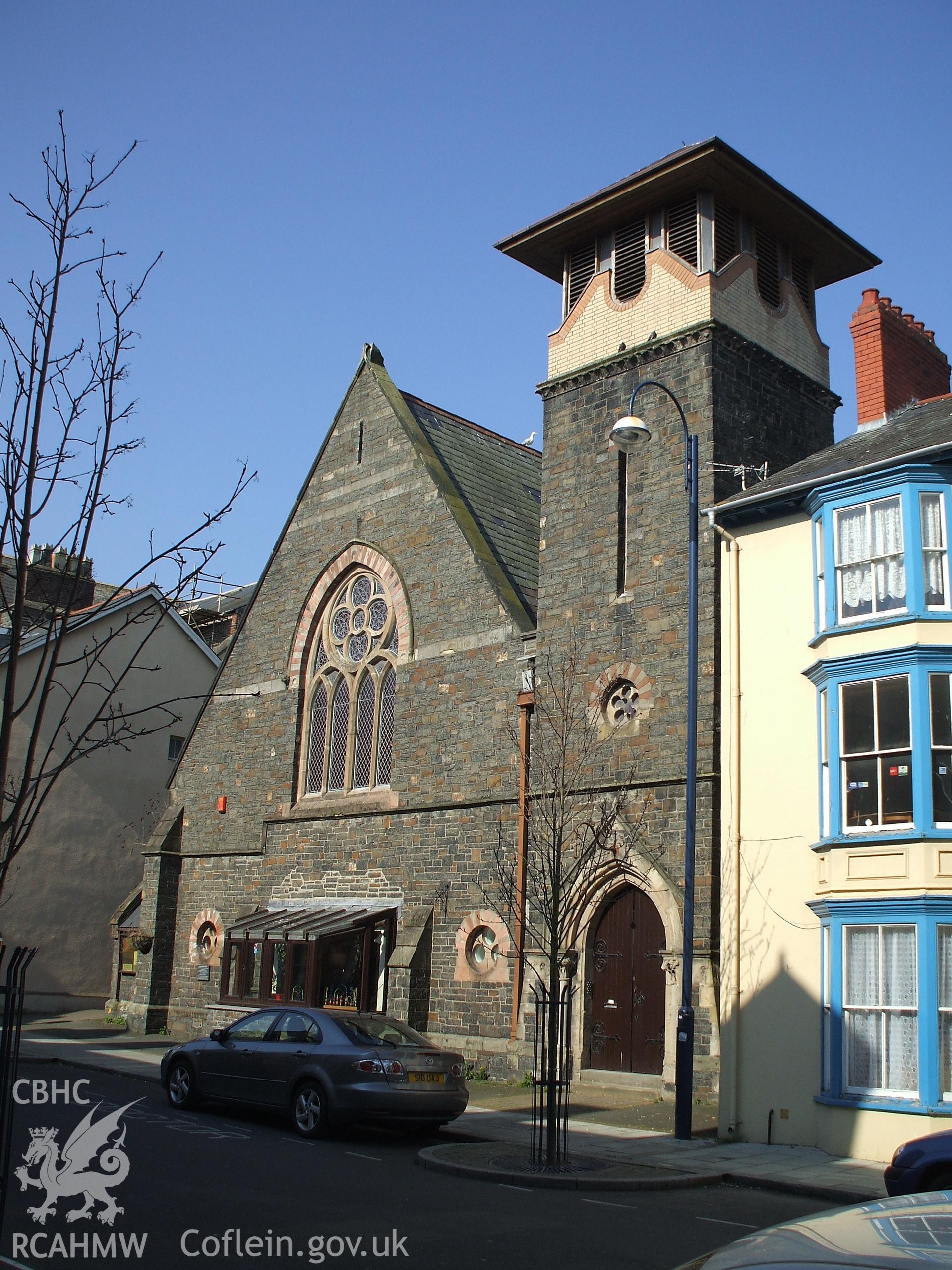 Colour digital photograph showing the front exterior of the former Portland Street English Congregational church, now Church surgery.