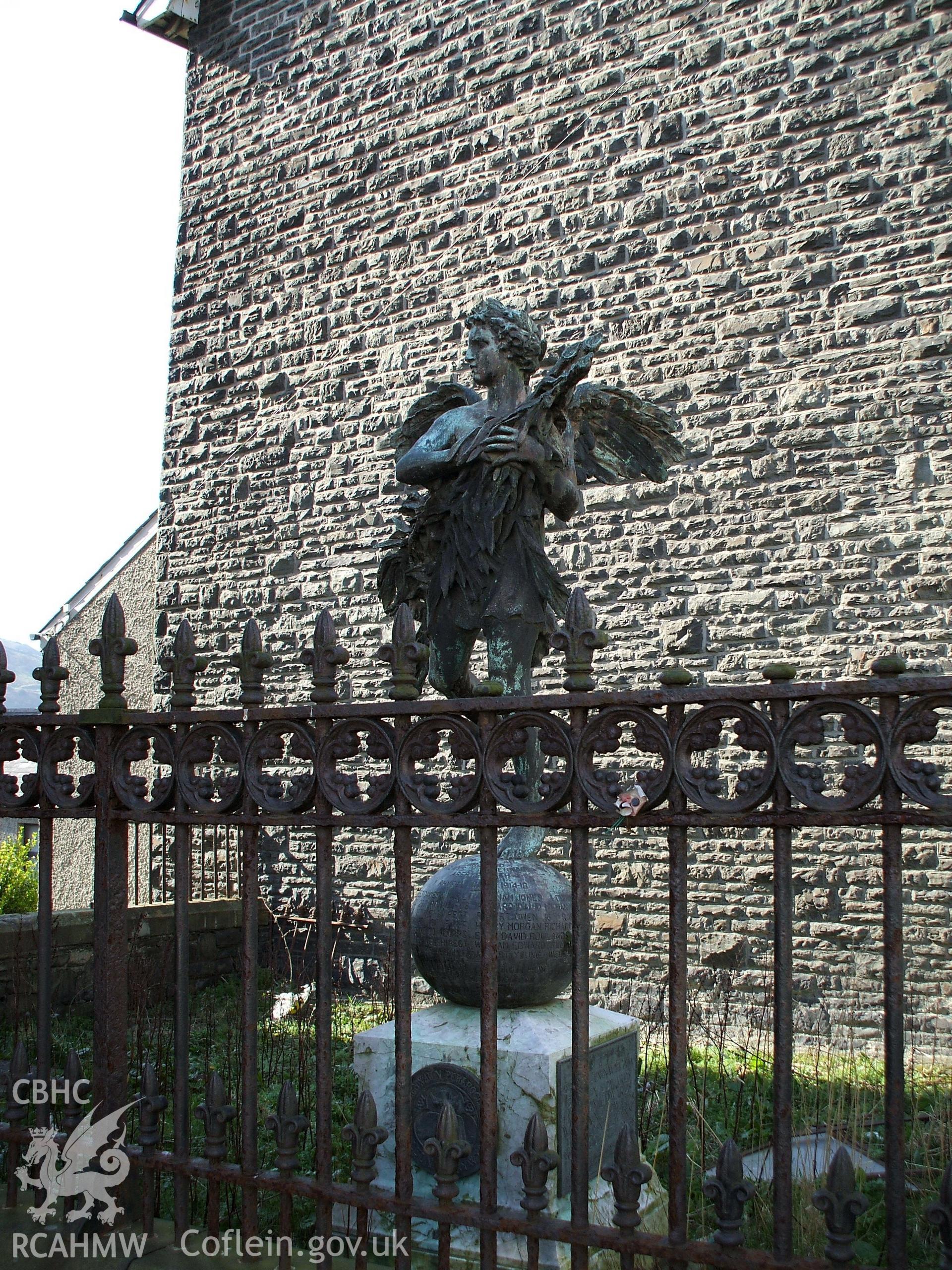 Colour digital photograph of the war memorial at Tabernacle Chapel, Aberystwyth.