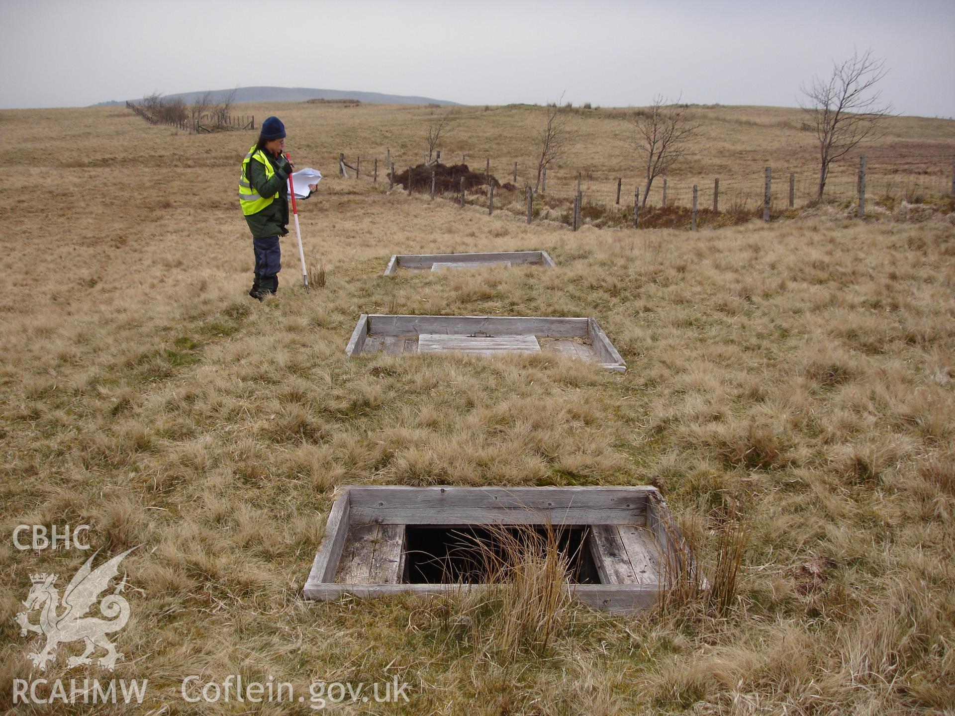 Digital colour photograph of Senta old defensive position firing position XI taken on 18/04/2008 by R.P. Sambrook during the Sennybridge Dry Training Area Upland Survey undertaken by Trysor.
