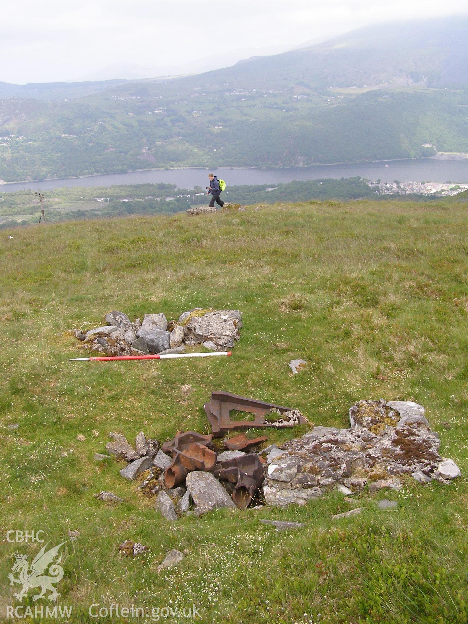 Digital colour photograph of Bryn Mawr ropeway base V taken on 12/06/2007 by P.J. Schofield during the Snowdon North West Upland Survey undertaken by Oxford Archaeology North.