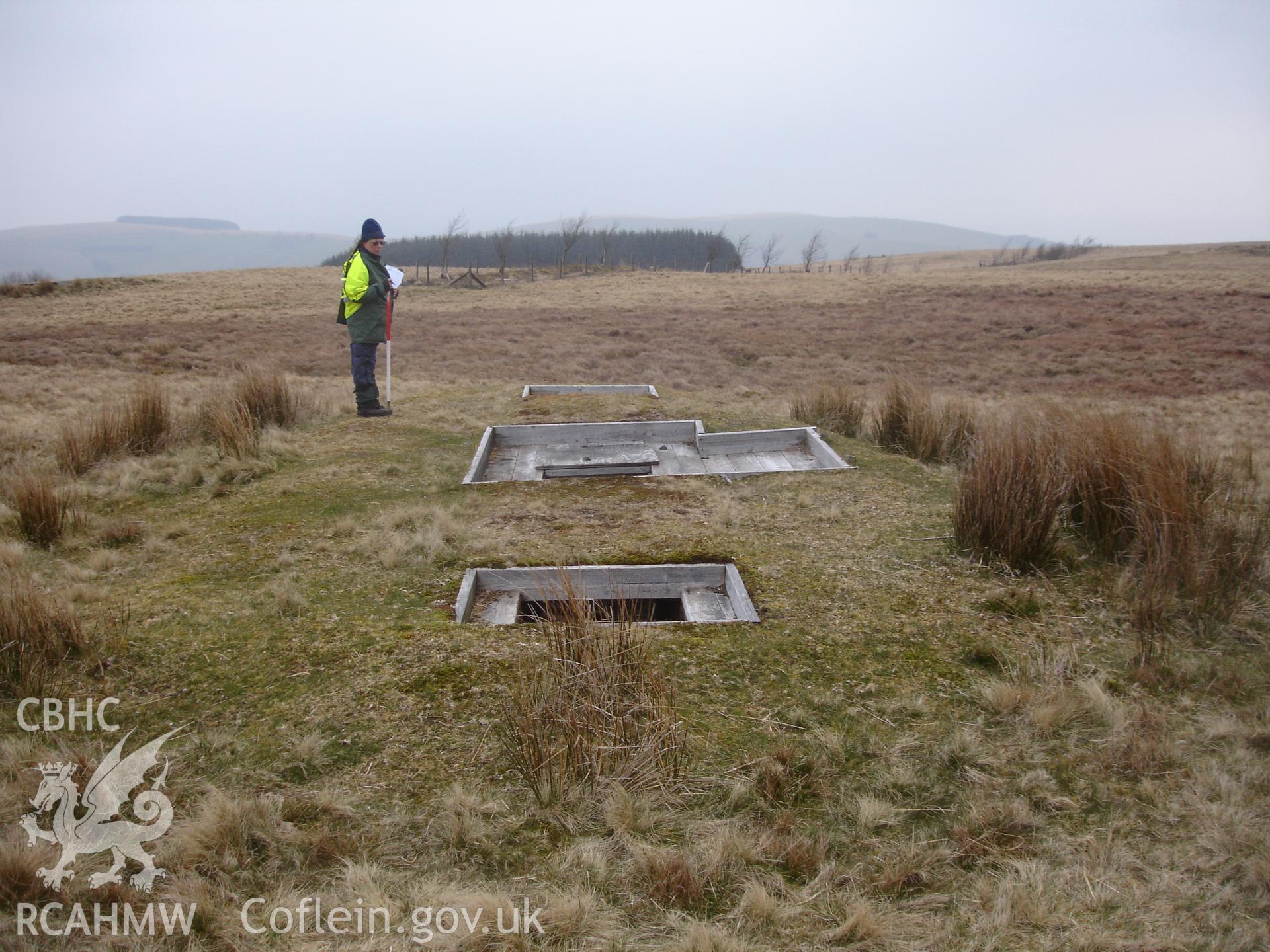 Digital colour photograph of Senta old defensive position firing positionXIV taken on 18/04/2008 by R.P. Sambrook during the Sennybridge Dry Training Area Upland Survey undertaken by Trysor.