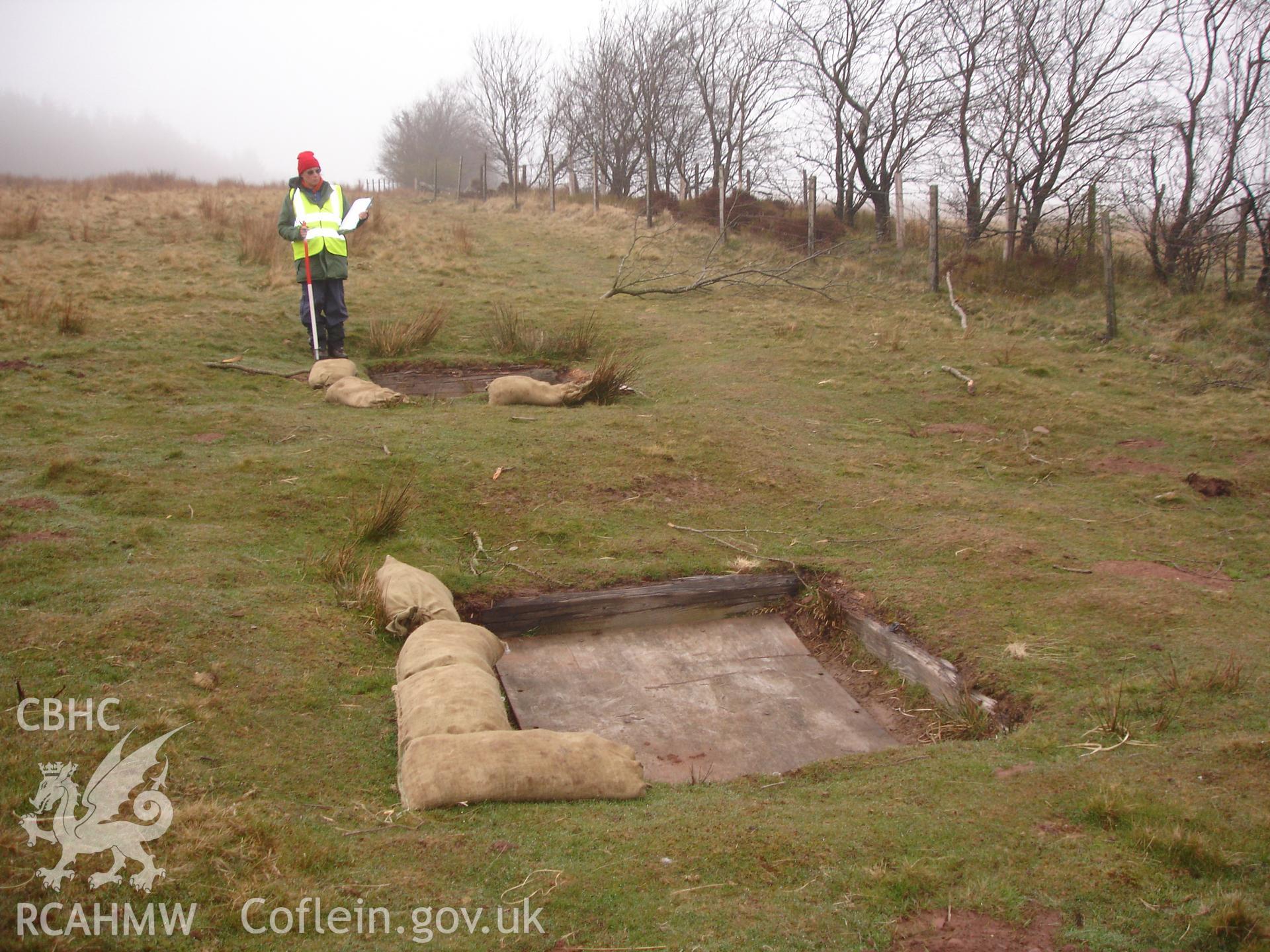 Digital colour photograph of Senta defensive positions North I firing position IX taken on 20/04/2008 by R.P. Sambrook during the Sennybridge Dry Training Area Upland Survey undertaken by Trysor.