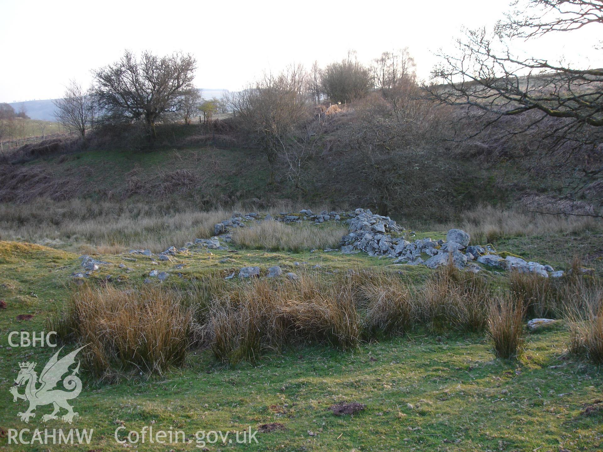 Digital colour photograph of a sheep fold at Blaen Gwyns taken on 16/04/2008 by R.P. Sambrook during the Sennybridge Dry Training Area Upland Survey undertaken by Trysor.