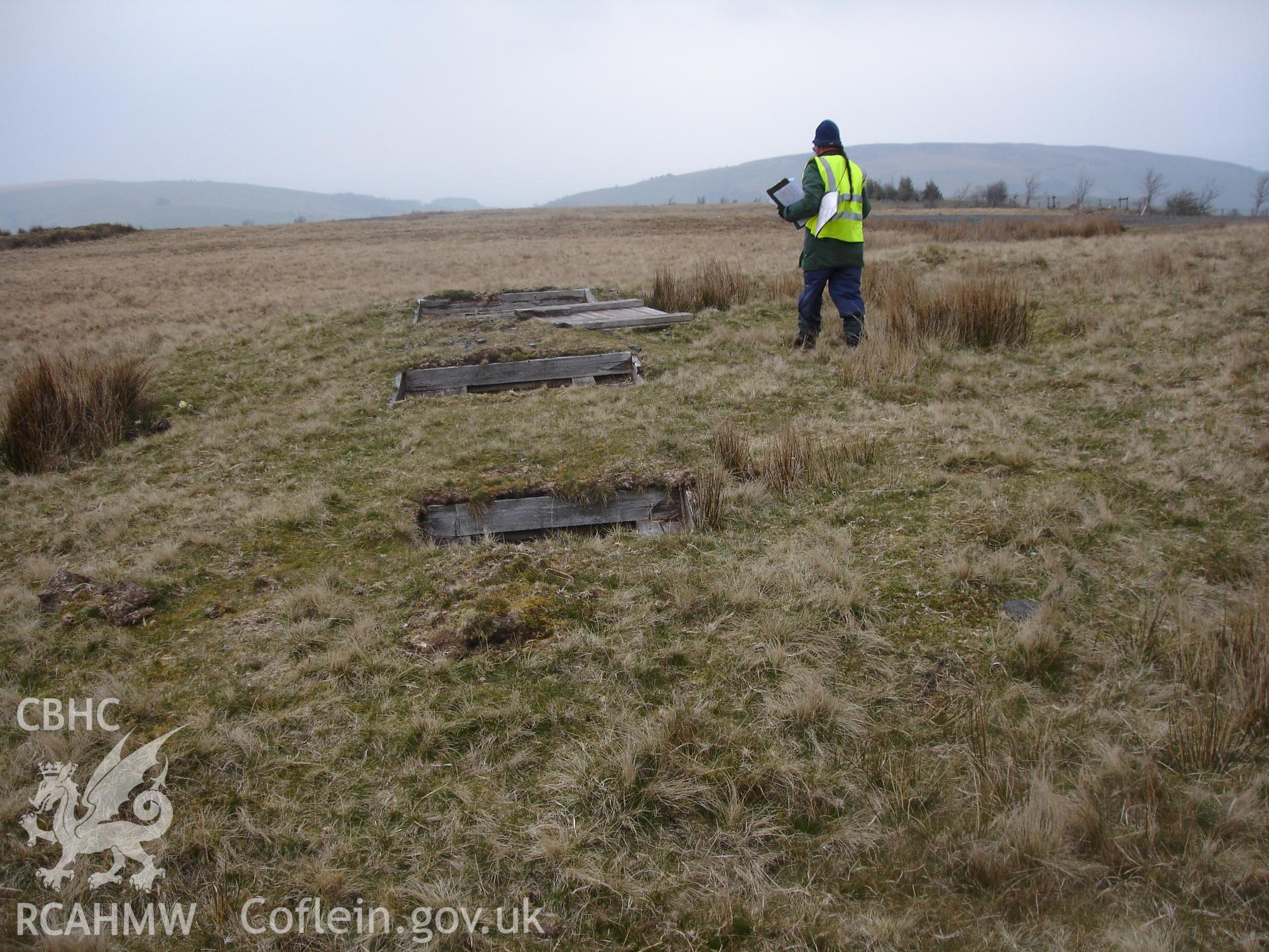 Digital colour photograph of Senta old defensive position firing position VIII taken on 18/04/2008 by R.P. Sambrook during the Sennybridge Dry Training Area Upland Survey undertaken by Trysor.